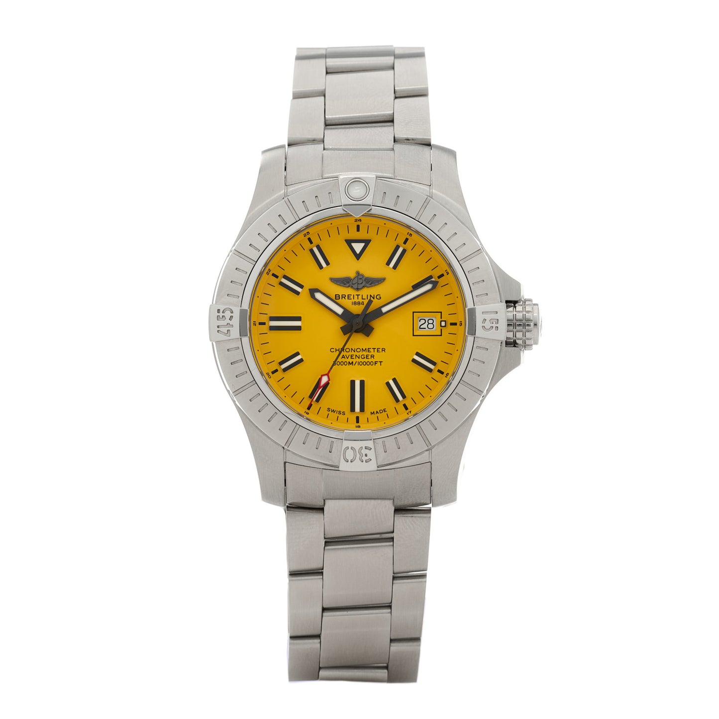 Stainless Steel 45mm Avenger II Seawolf Automatic Watch Yellow A17319