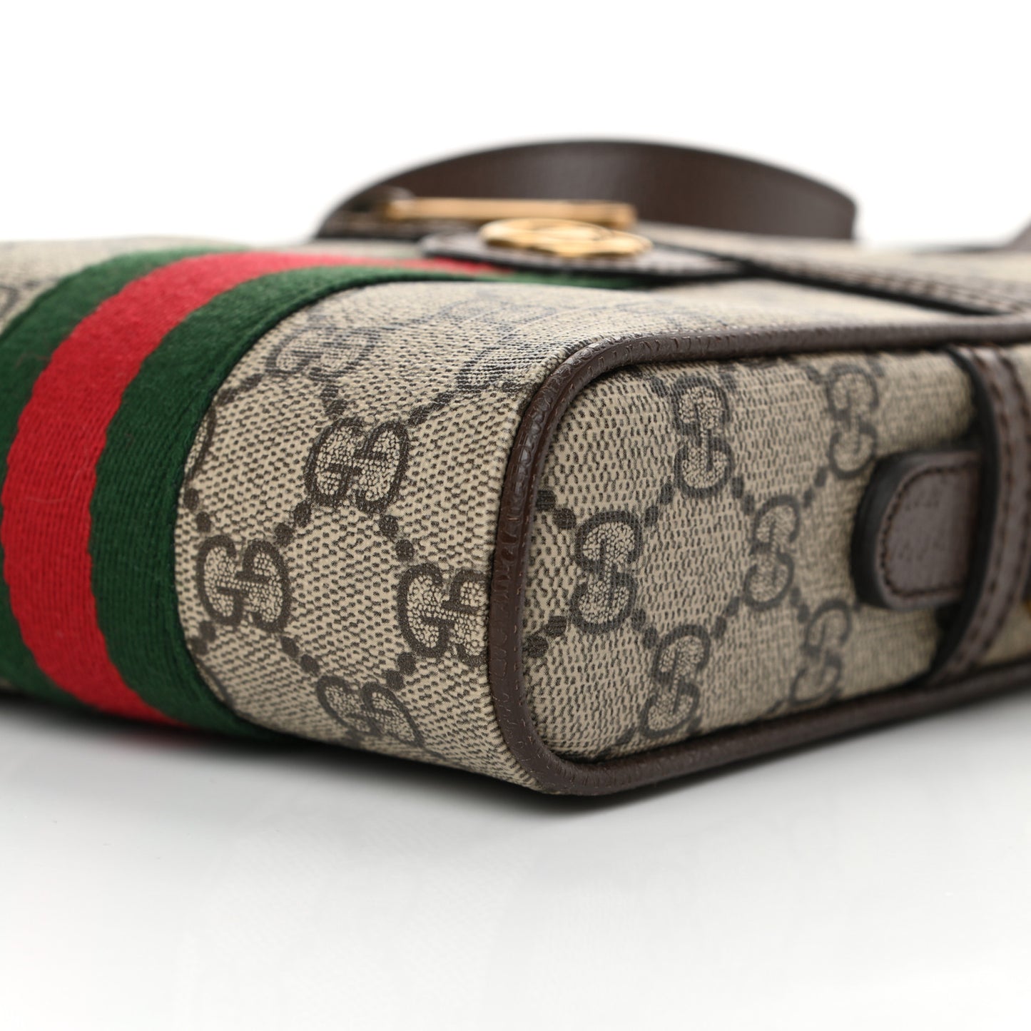 GG Supreme Monogram Web Mini Ophidia Messenger Brown