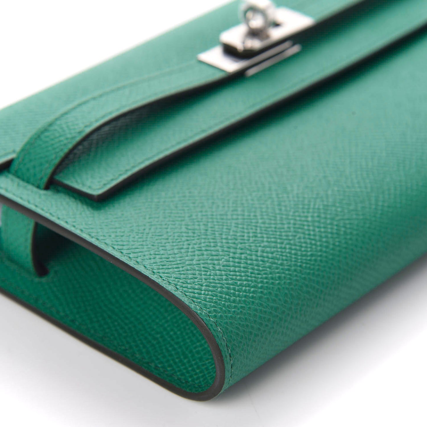 Epsom Kelly Wallet To Go Vert Jade Bleu Brume