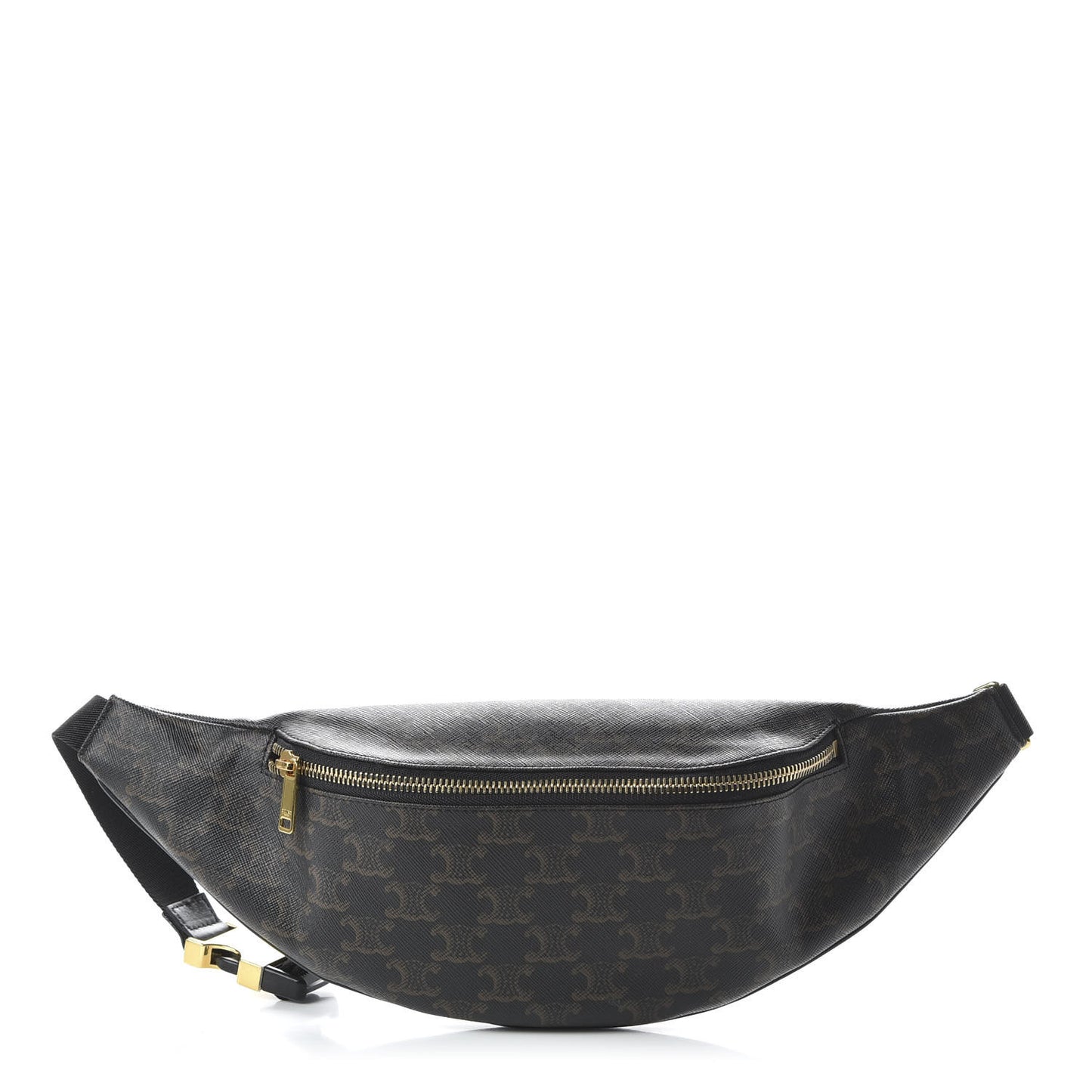 Triomphe Canvas Belt Bag Black