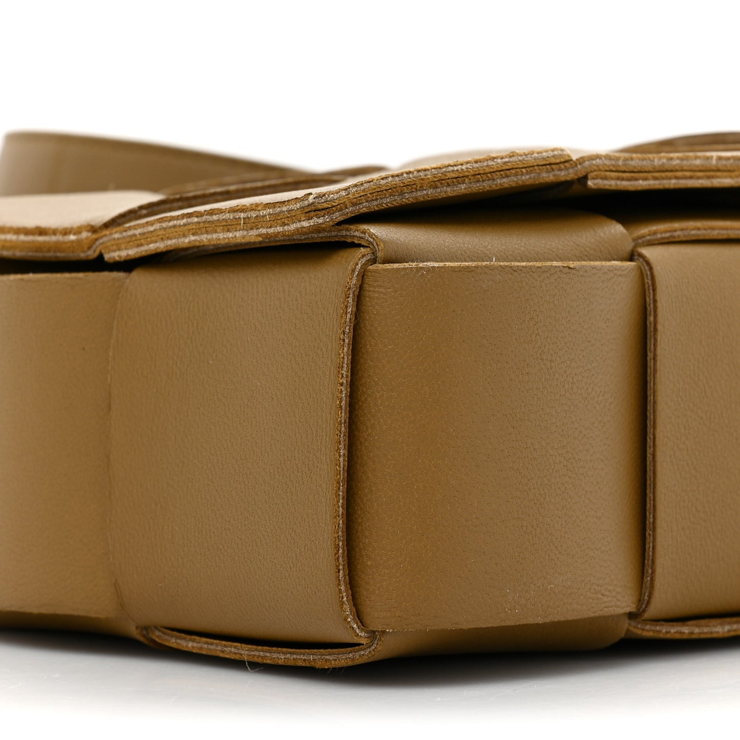 Lambskin Maxi Intrecciato Cassette Crossbody Bag Acorn