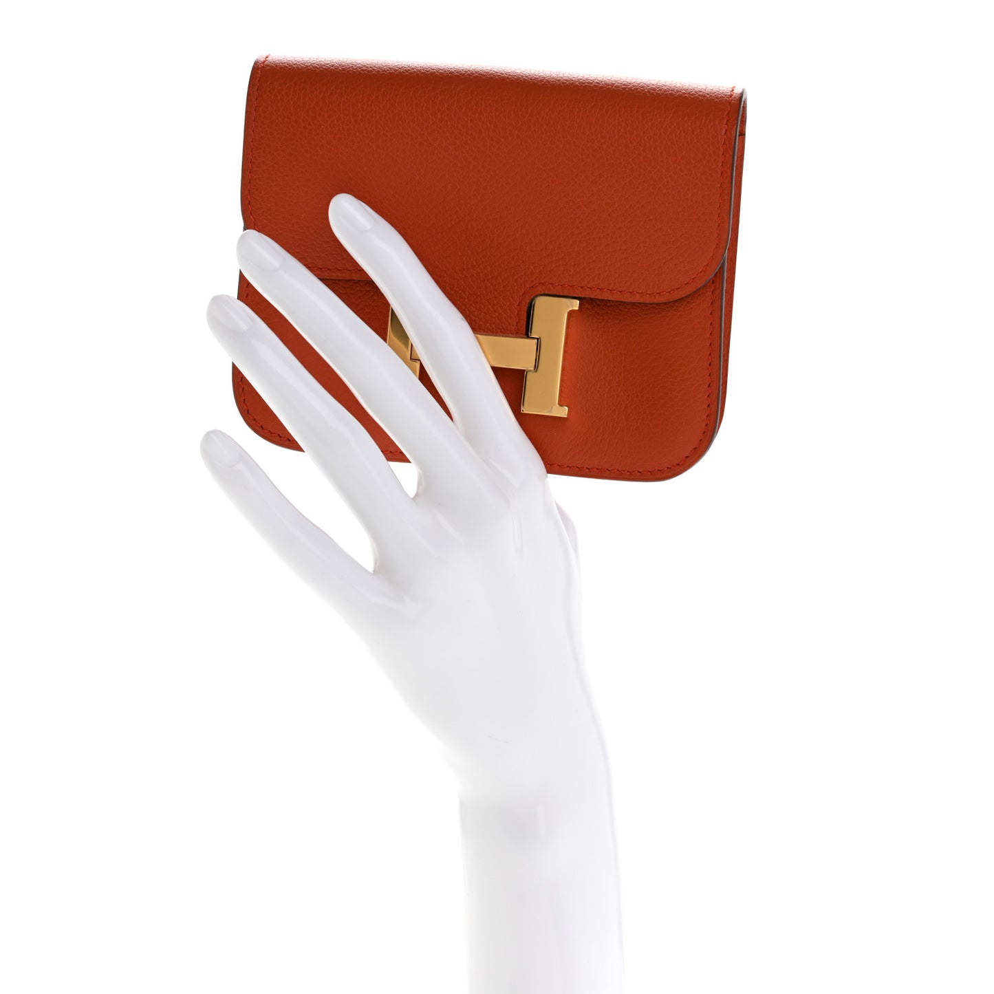 Evercolor Bi-Color Constance Slim Wallet Terre Battue Capucine