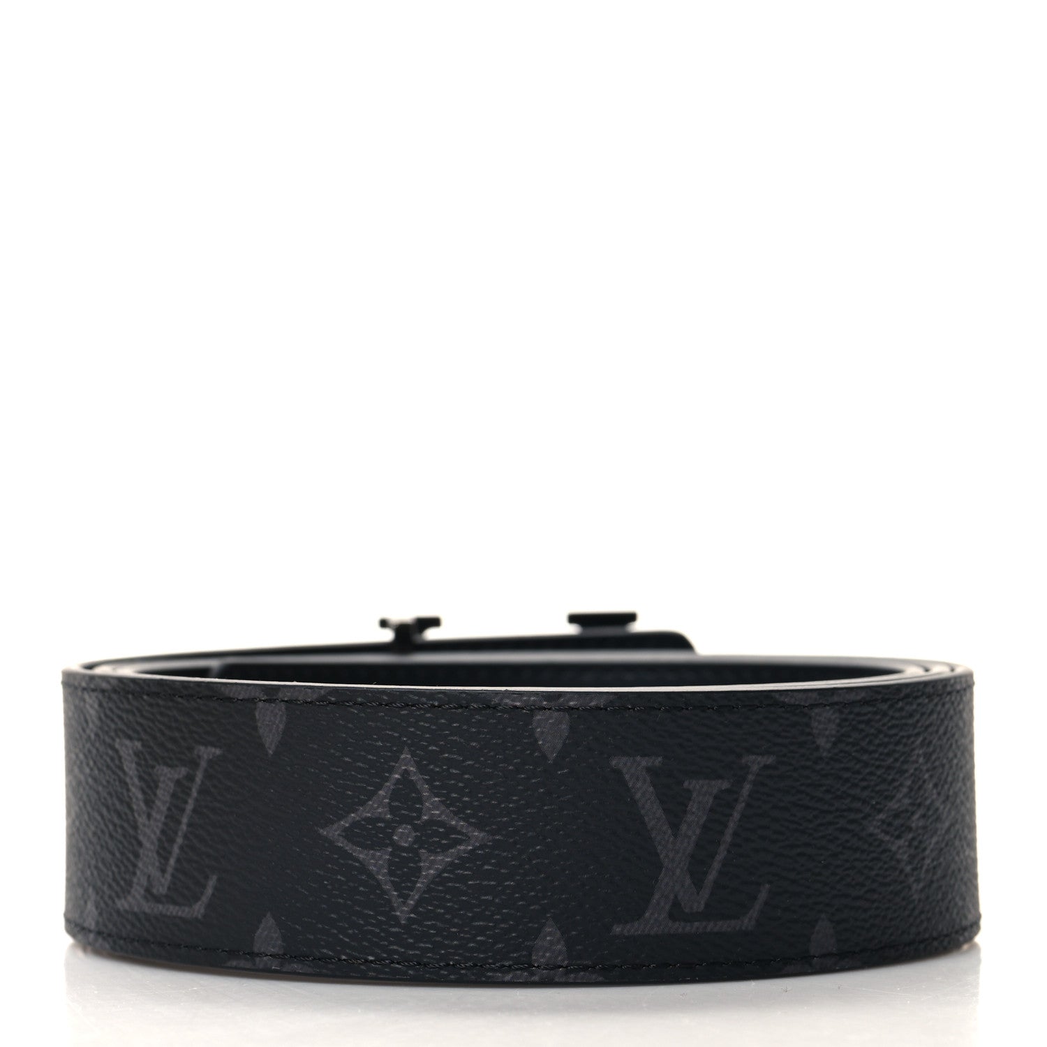 Louis Vuitton Calfskin Monogram Eclipse 40mm LV Initiales Reversible Belt 110 44 2 of 5