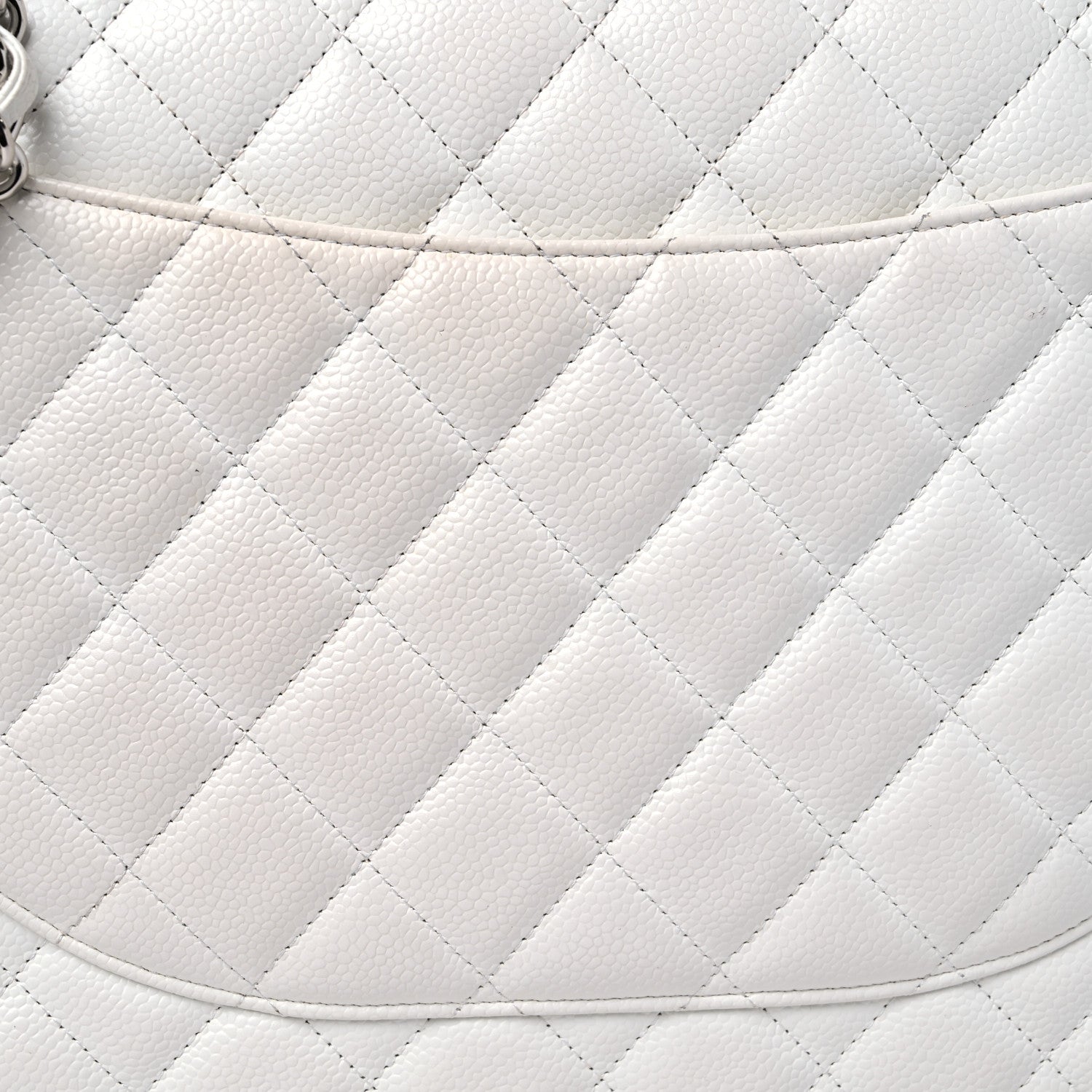 Chanel Caviar Quilted Maxi Double Flap White 14 of 15