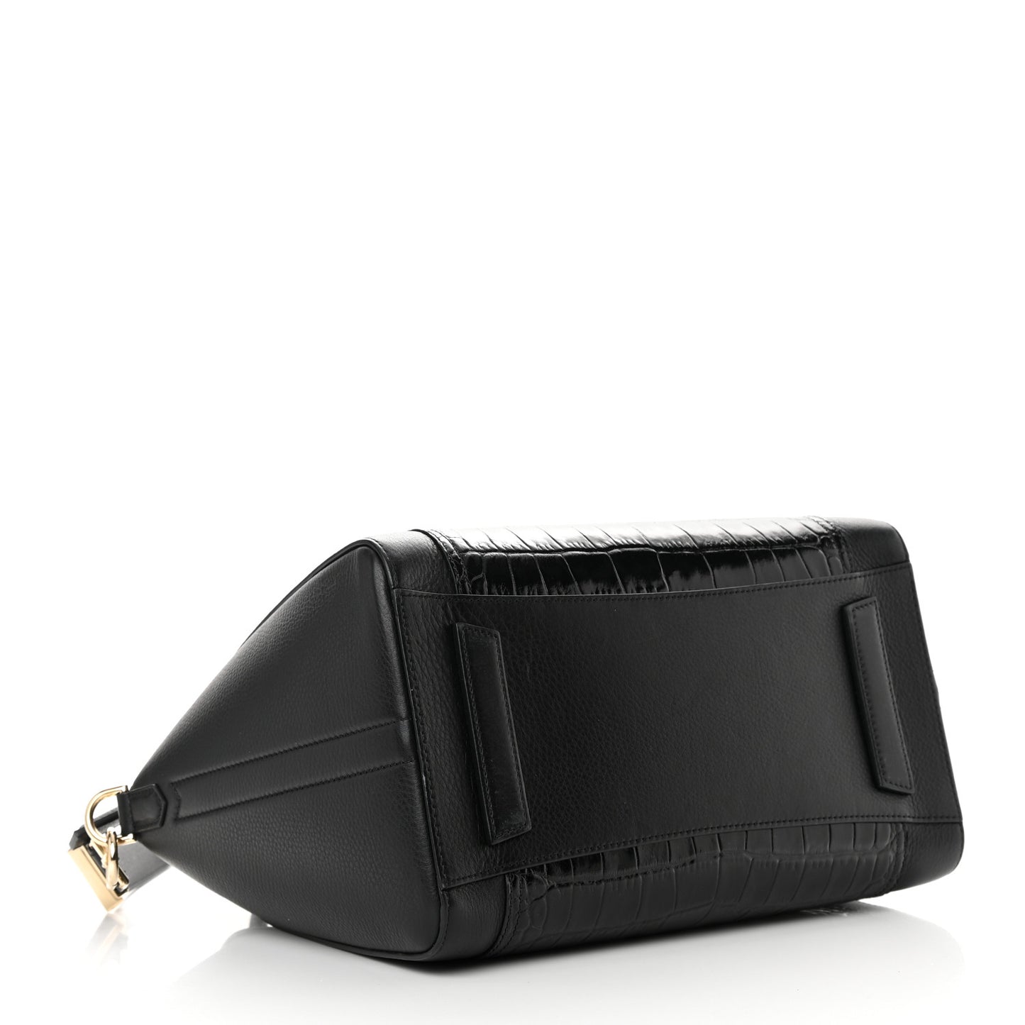 Calfskin Crocodile Embossed Medium Antigona Black