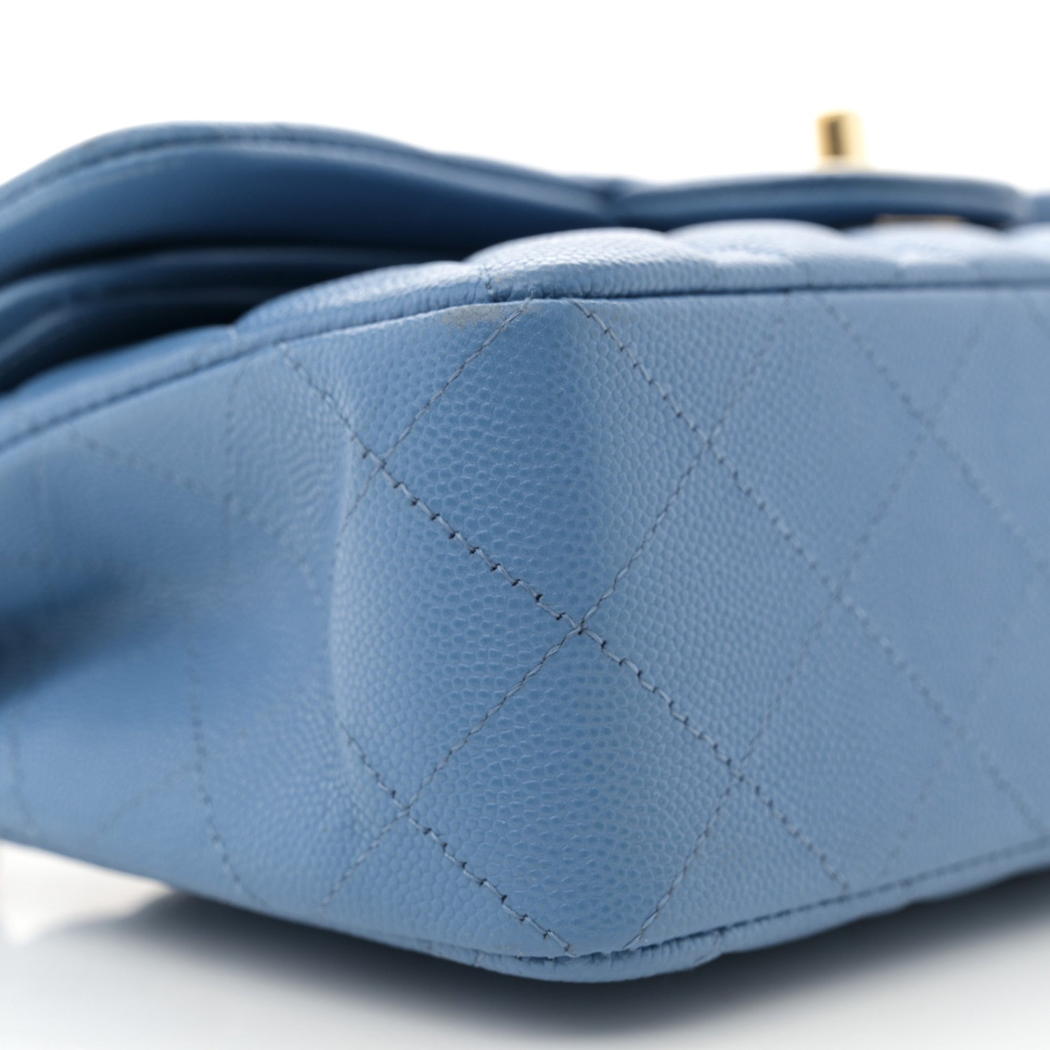 Chanel Caviar Quilted Small Double Flap Blue 9 of 10