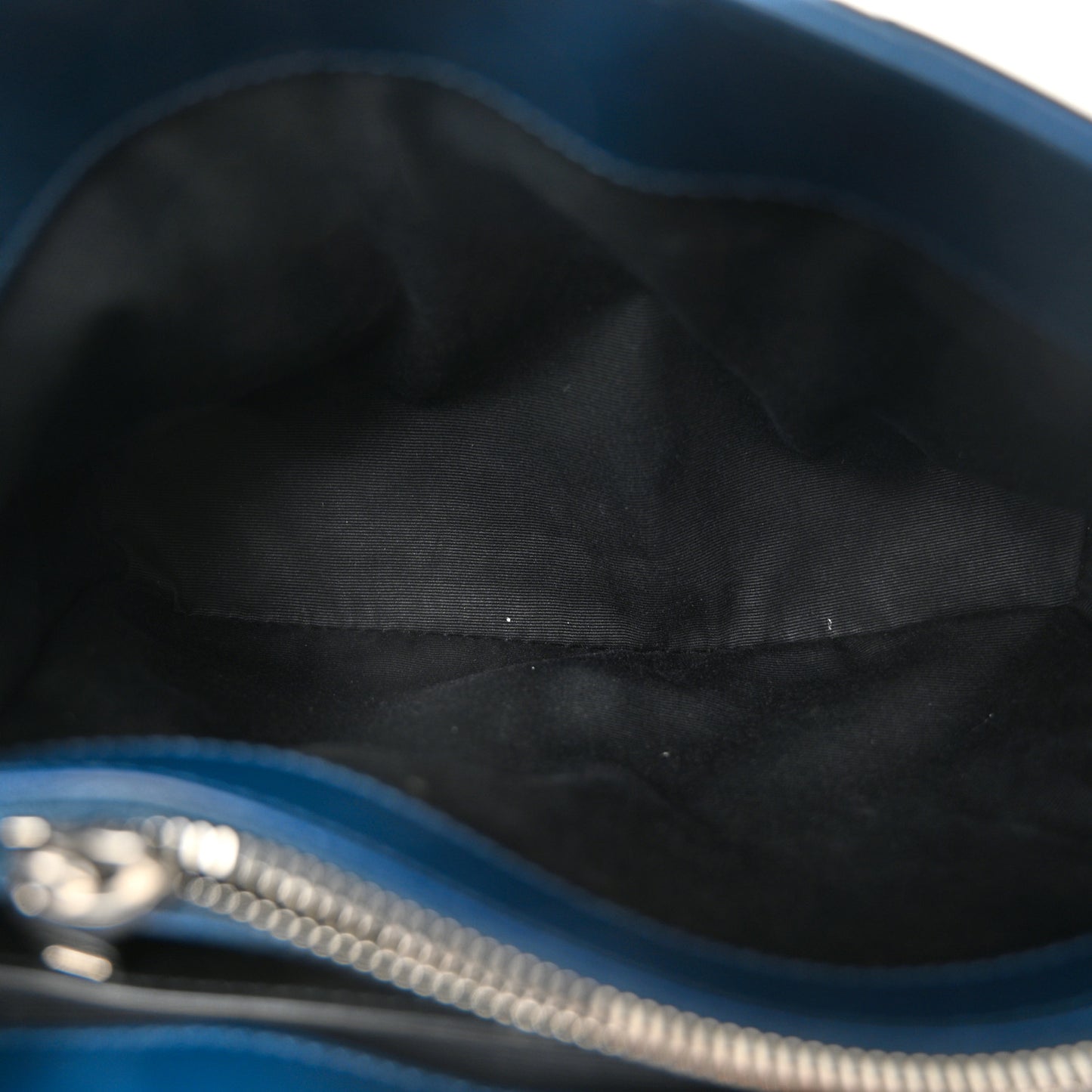 Calfskin Y Quilted Monogram Small Loulou Chain Satchel Denim Blue