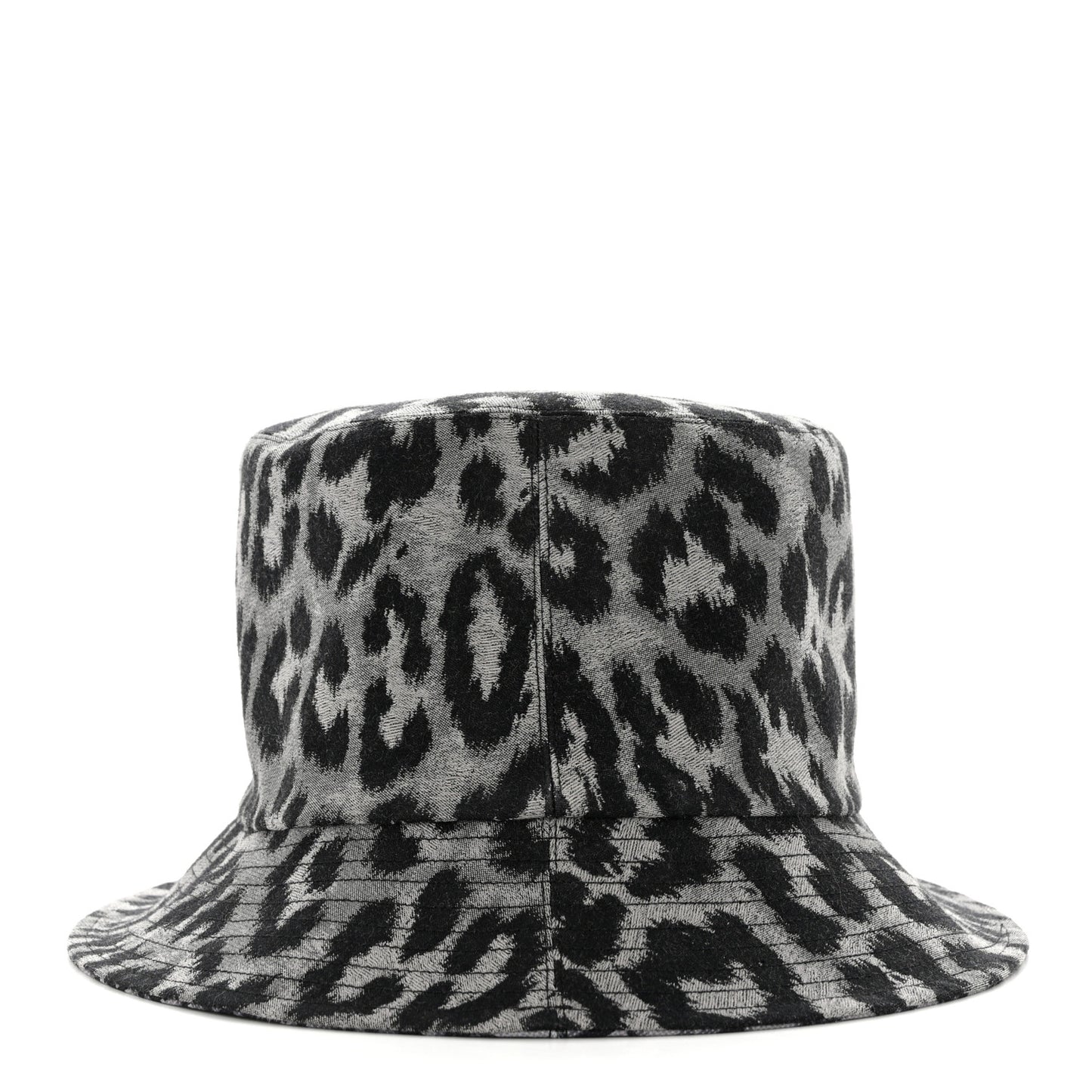 Oblique Reversible Leopard Bucket Hat 56 Grey