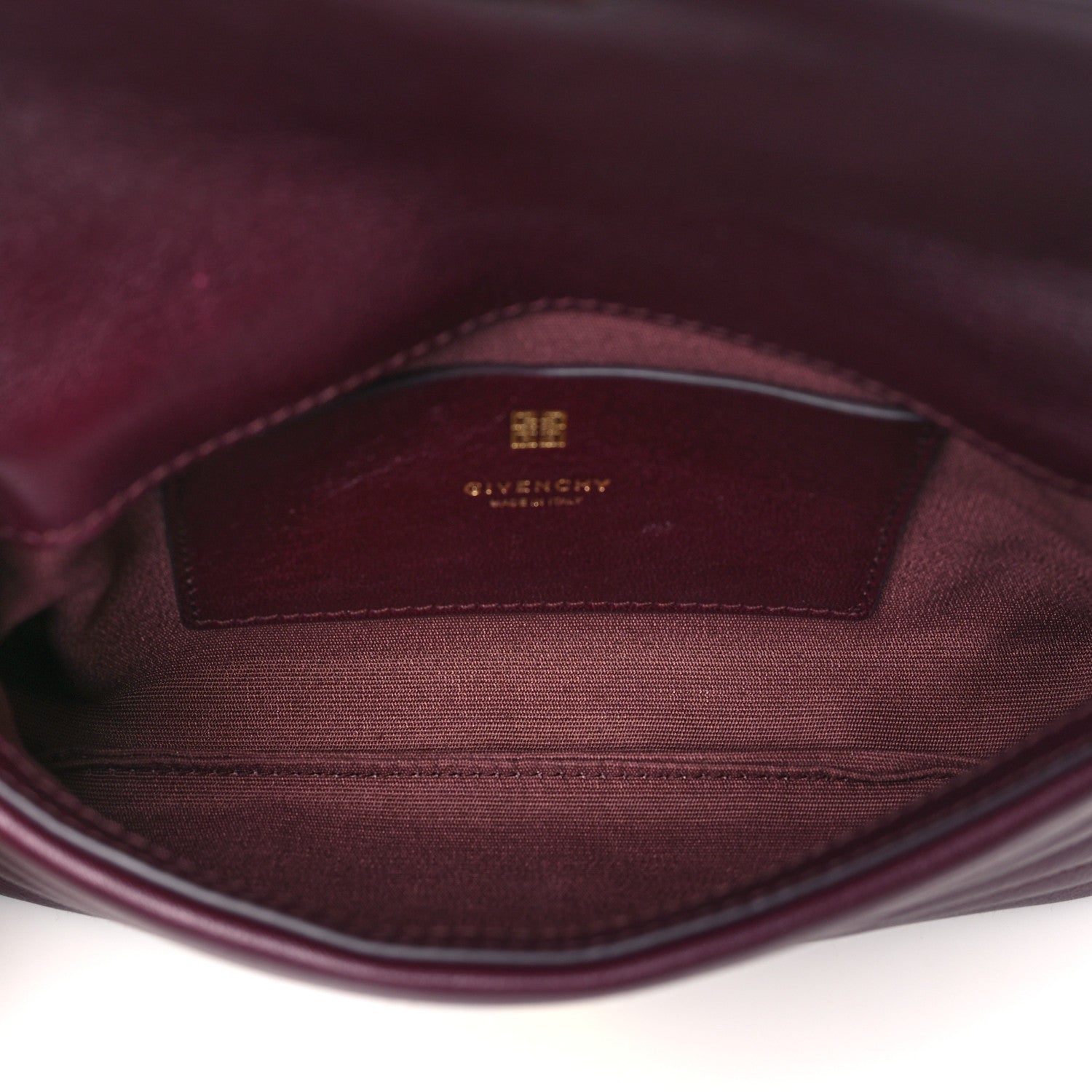 Givenchy Calfskin Quilted Small 4G Liquid Wallet On Chain Oxblood 5 of 9