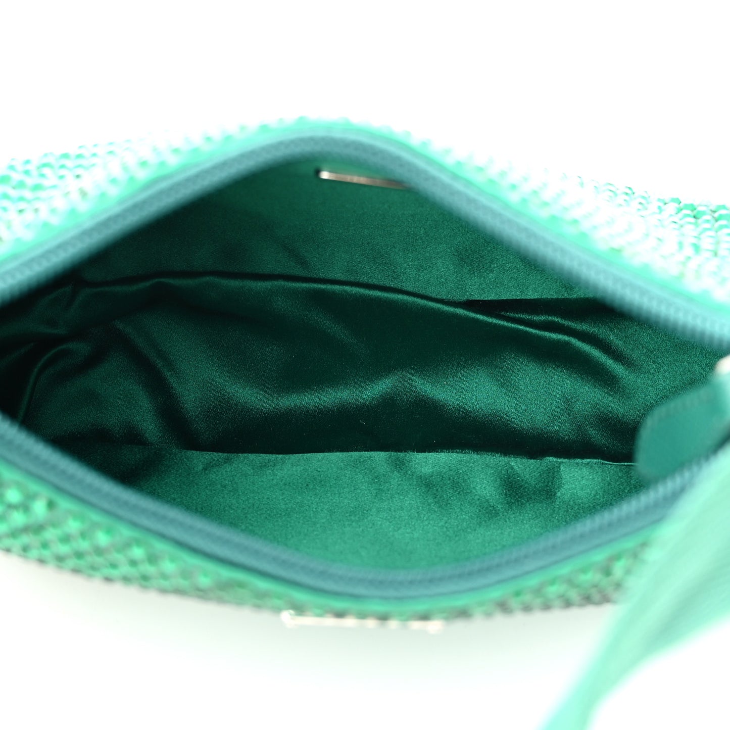Satin Crystal Mini Re-Edition 2000 Bag Mango