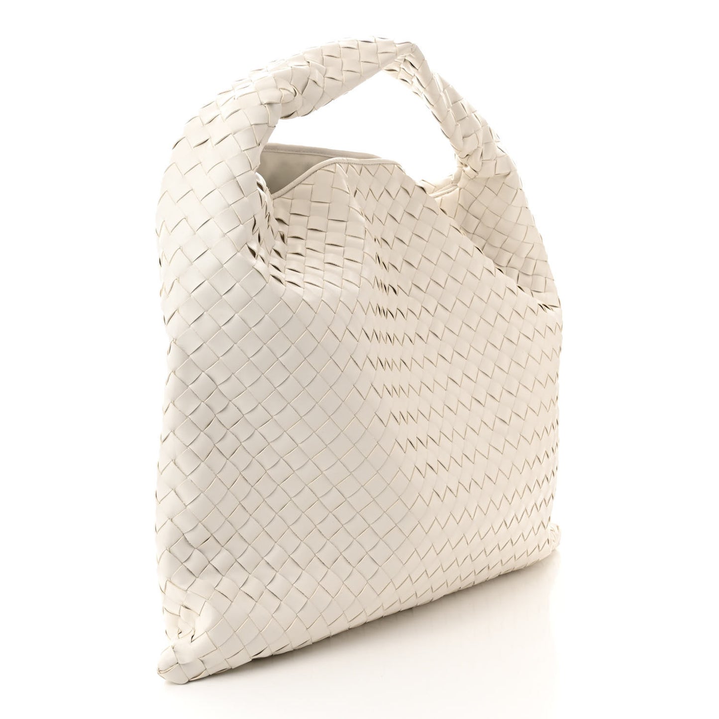 Calfskin Intrecciato Large Hop White