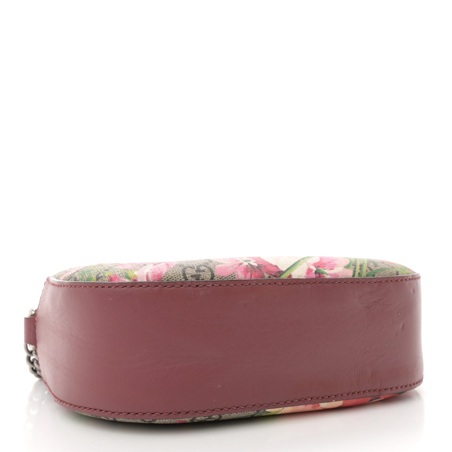 GG Supreme Monogram Blooms Mini Chain Shoulder Bag Beige Multicolor Dry Rose