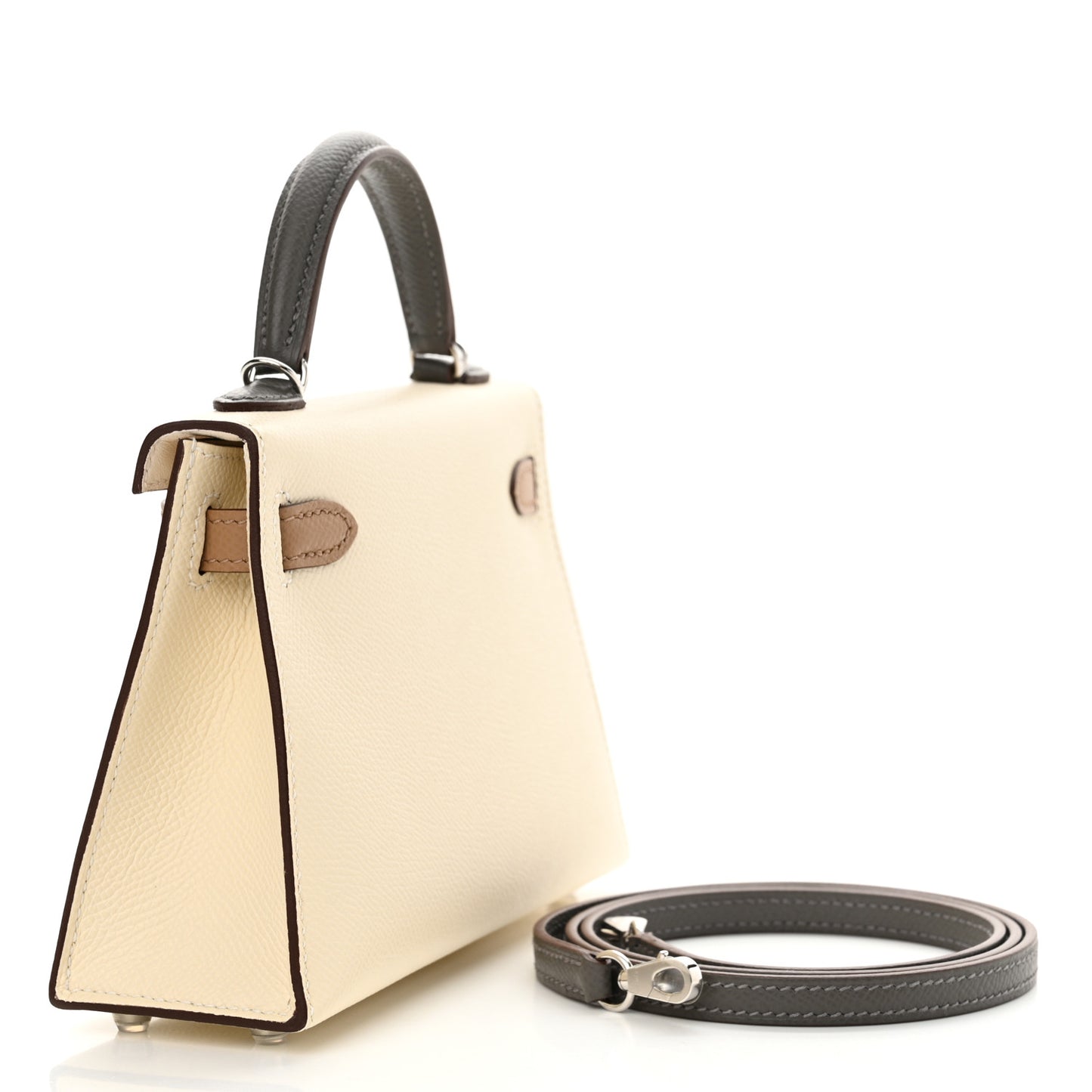 Epsom Mini Kelly Sellier 20 Nata Chai Gris Meyer