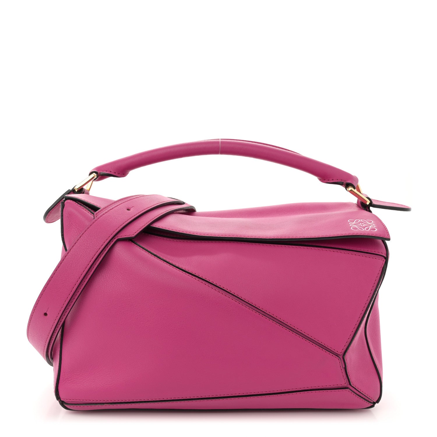 Loewe Calfskin Medium Puzzle Bag Fuchsia 1 of 14