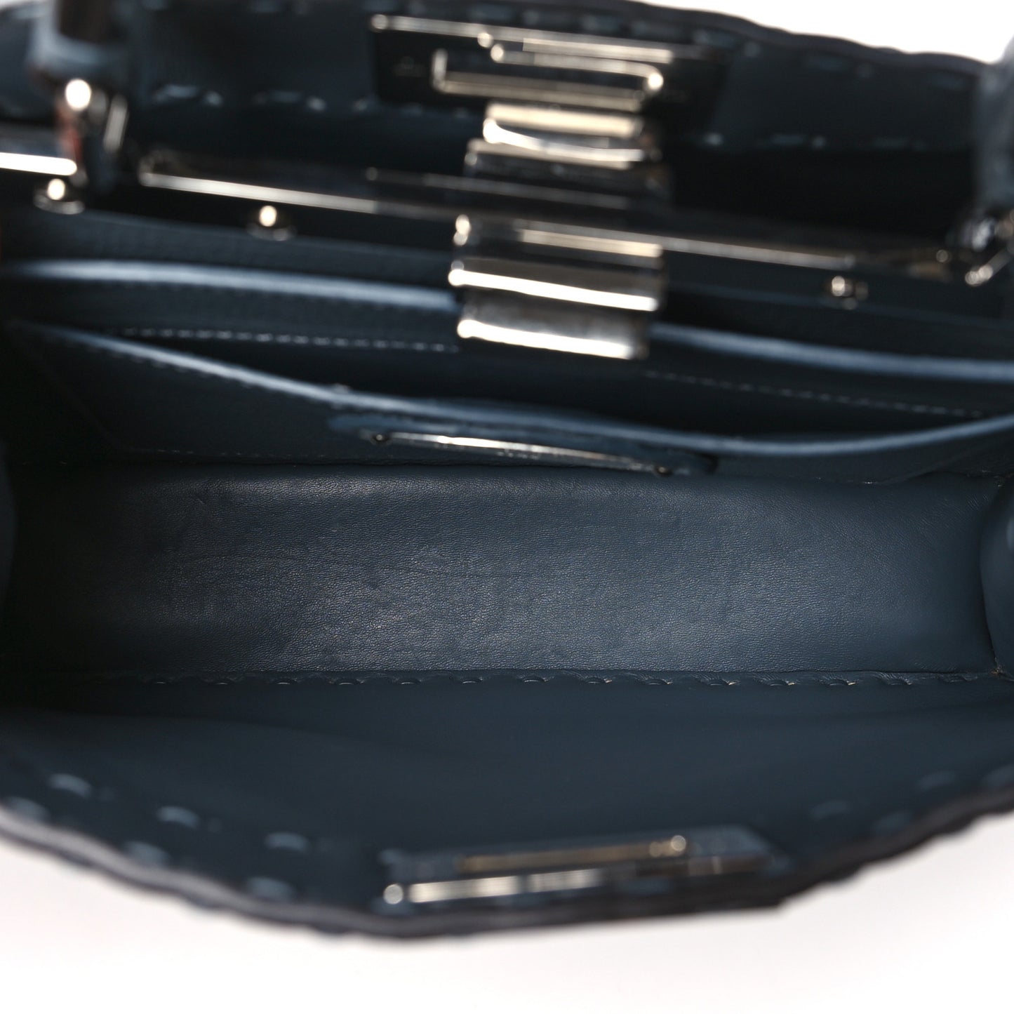 Cuoio Romano Selleria Chamois Small Peekaboo I SEE U Satchel Asfalto