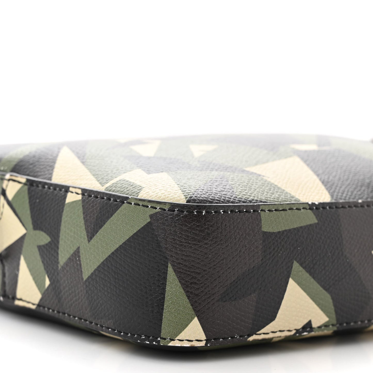 Textured Calfskin Bugs Camouflage Medium Camera Case Multicolor Military