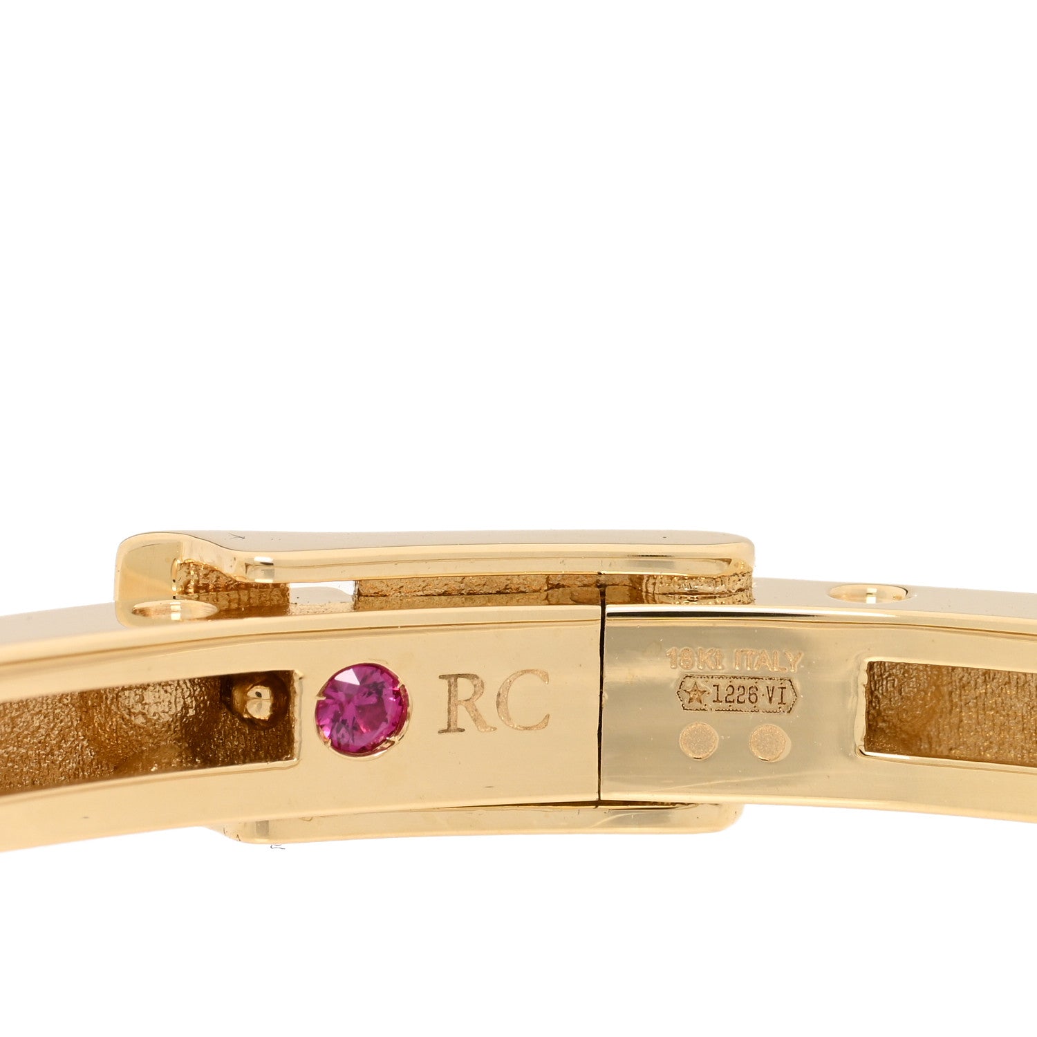 Roberto Coin 18K Yellow Gold Symphony Pois Moi Oval Bangle Bracelet 3 of 3