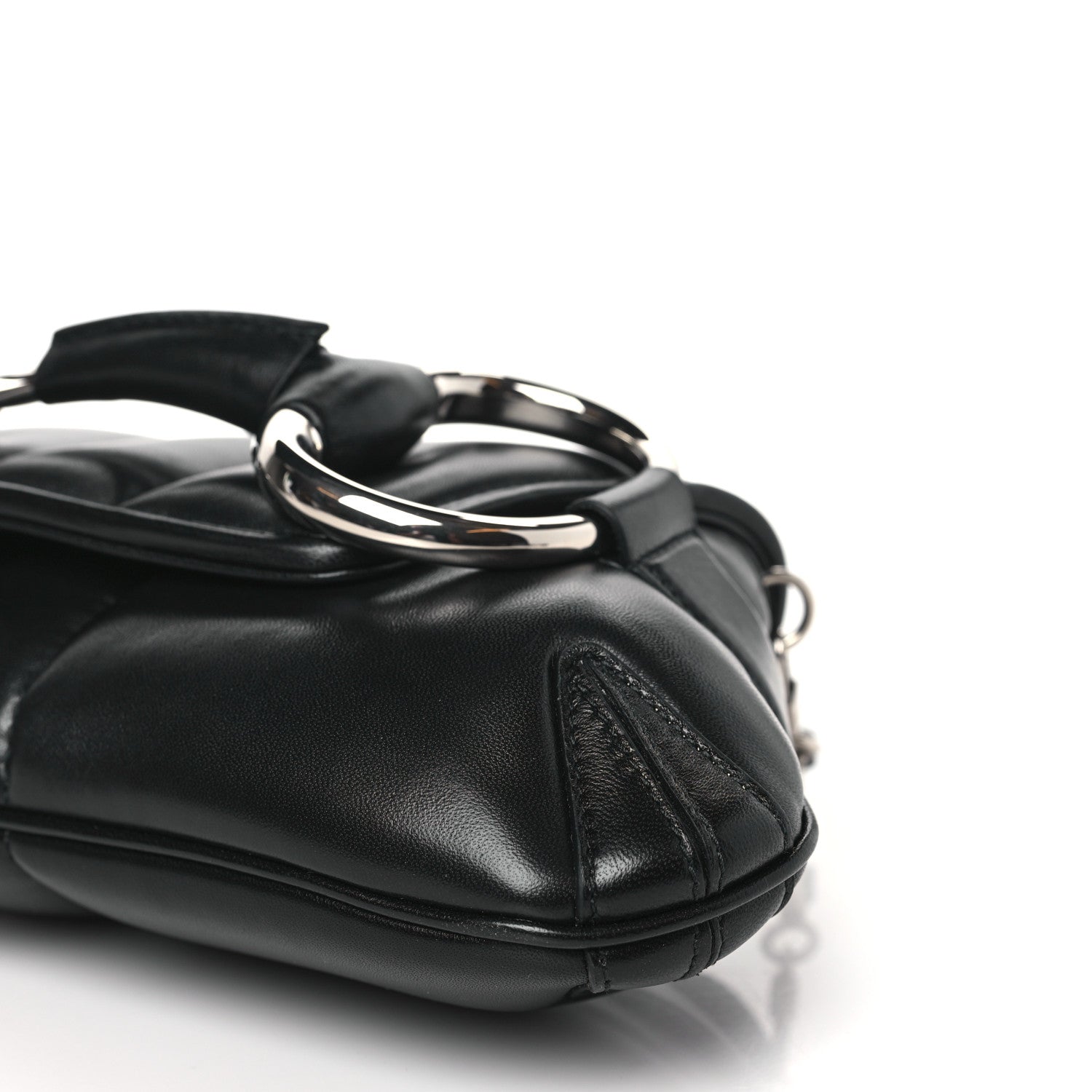 Gucci Nappa Vertical Matelasse Medium Maxi Horsebit Chain Shoulder Bag Black 8 of 8