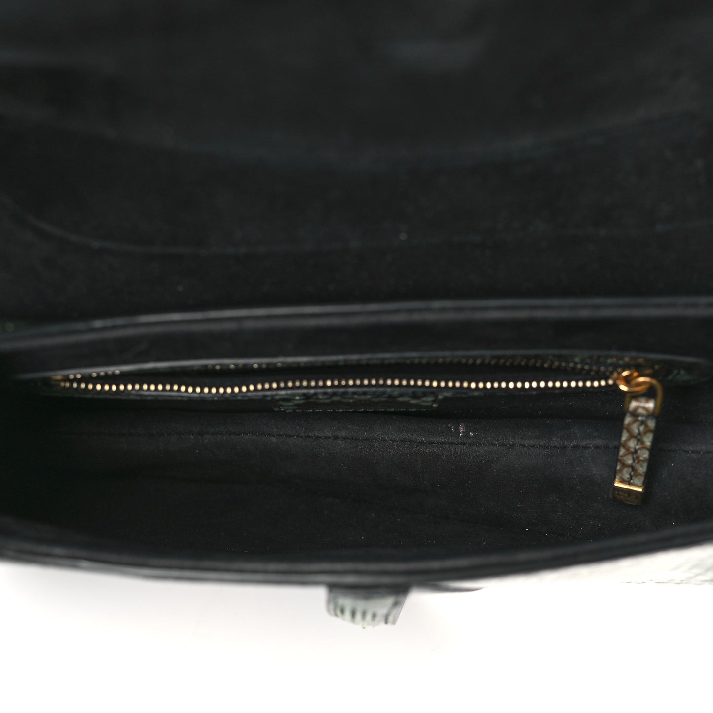 Snakeskin Saddle Bag Green