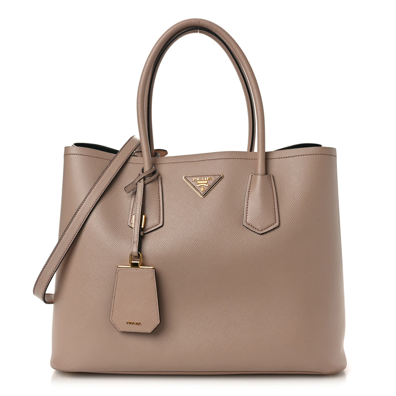Prada Saffiano Cuir Large Double Bag Cammeo 1 of 12