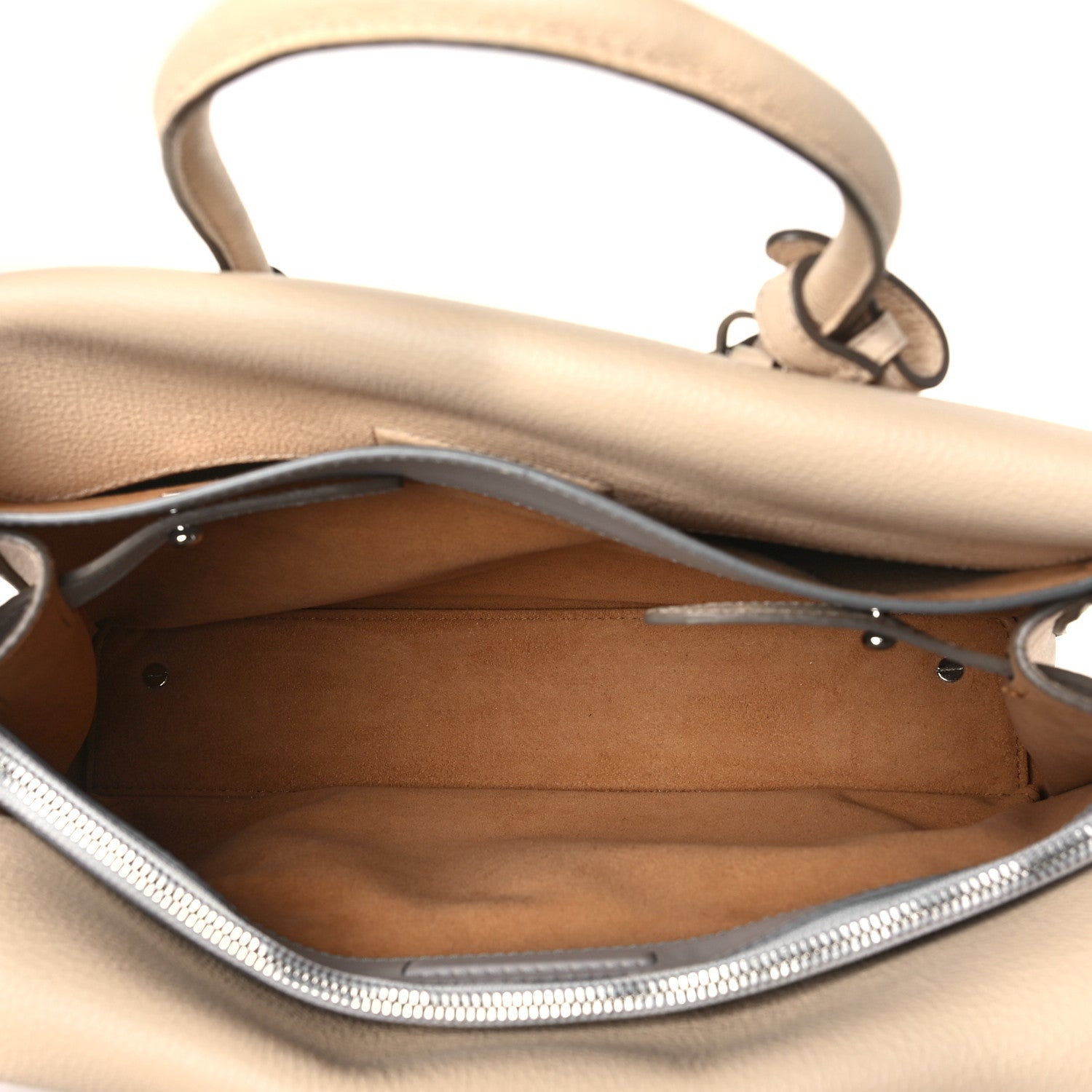 MCM Grained Calfskin Medium Milla Tote Natural 5 of 9