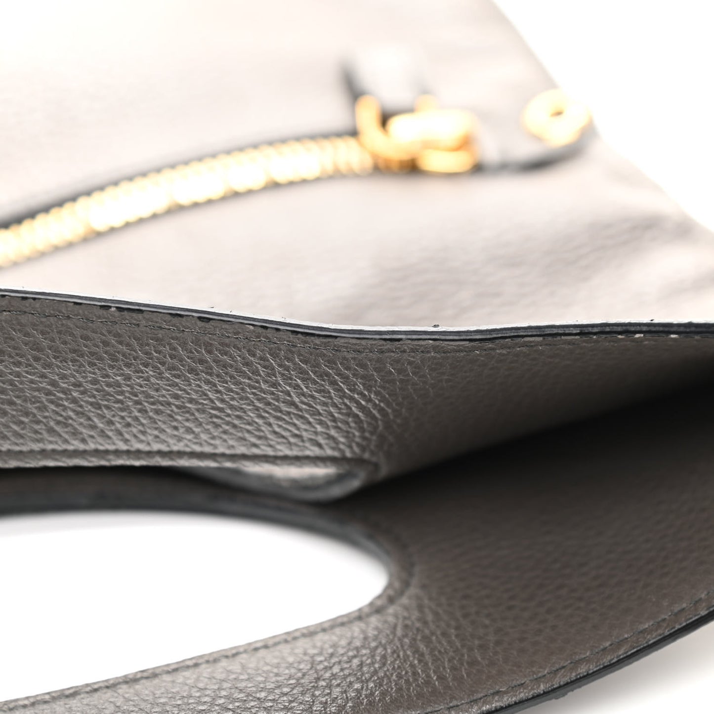 Grained Calfskin Alix Padlock Zip Tote Graphite
