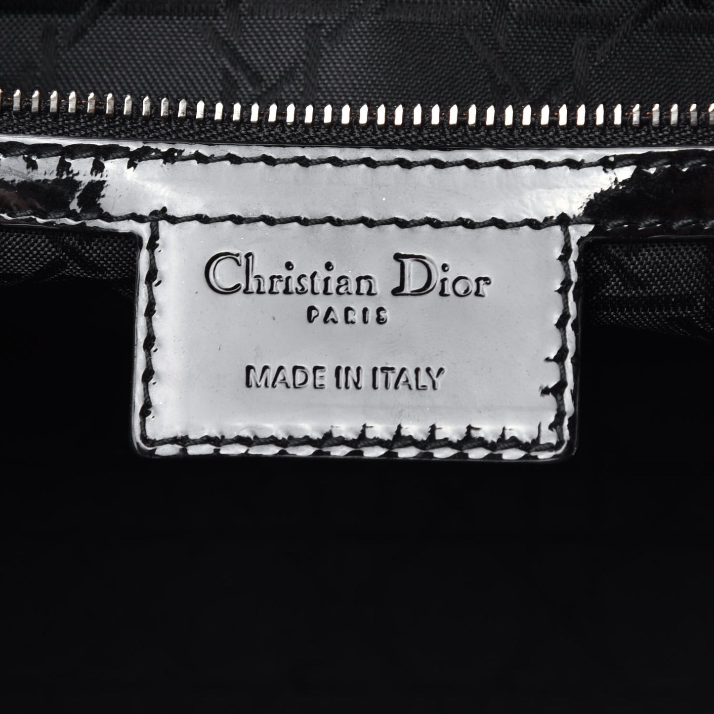 Patent Cannage Large Lady Dior Black