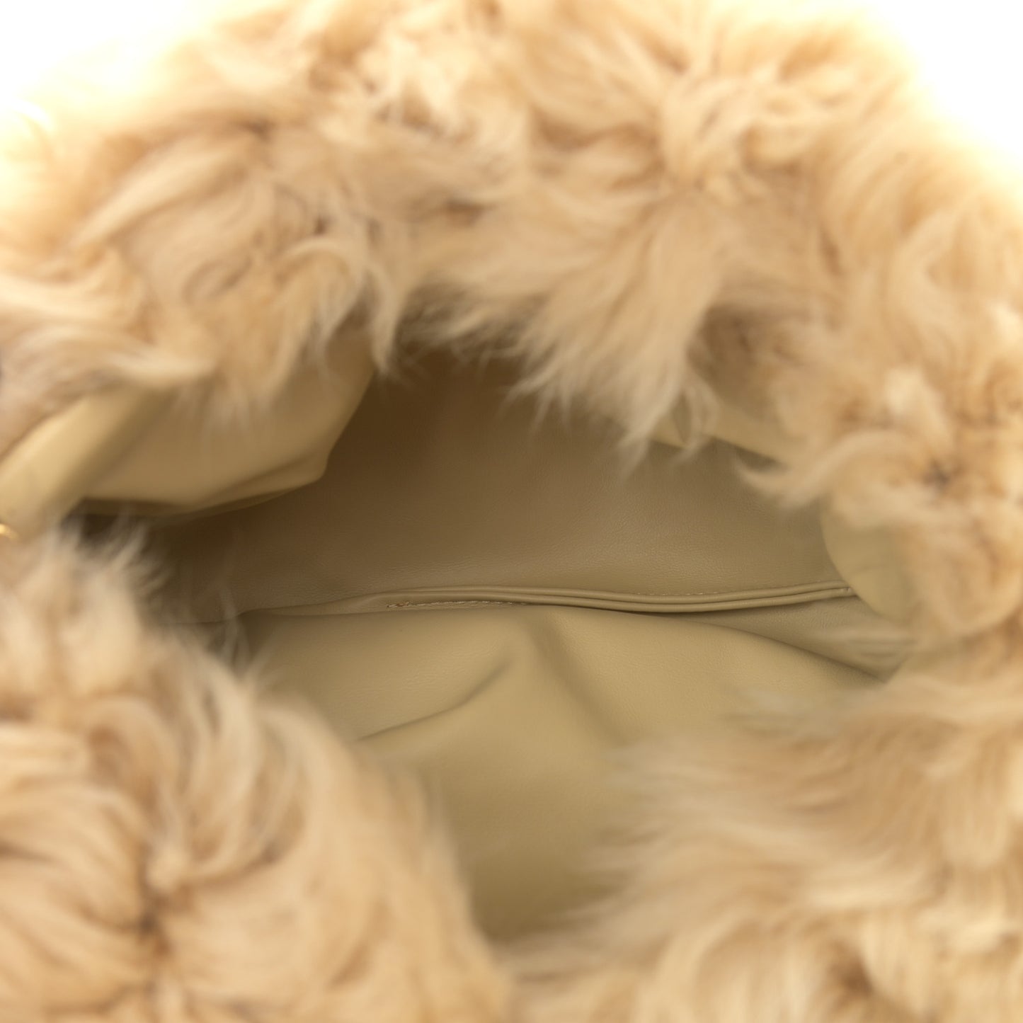 Shearling Lambskin The Pouch Chain Porridge