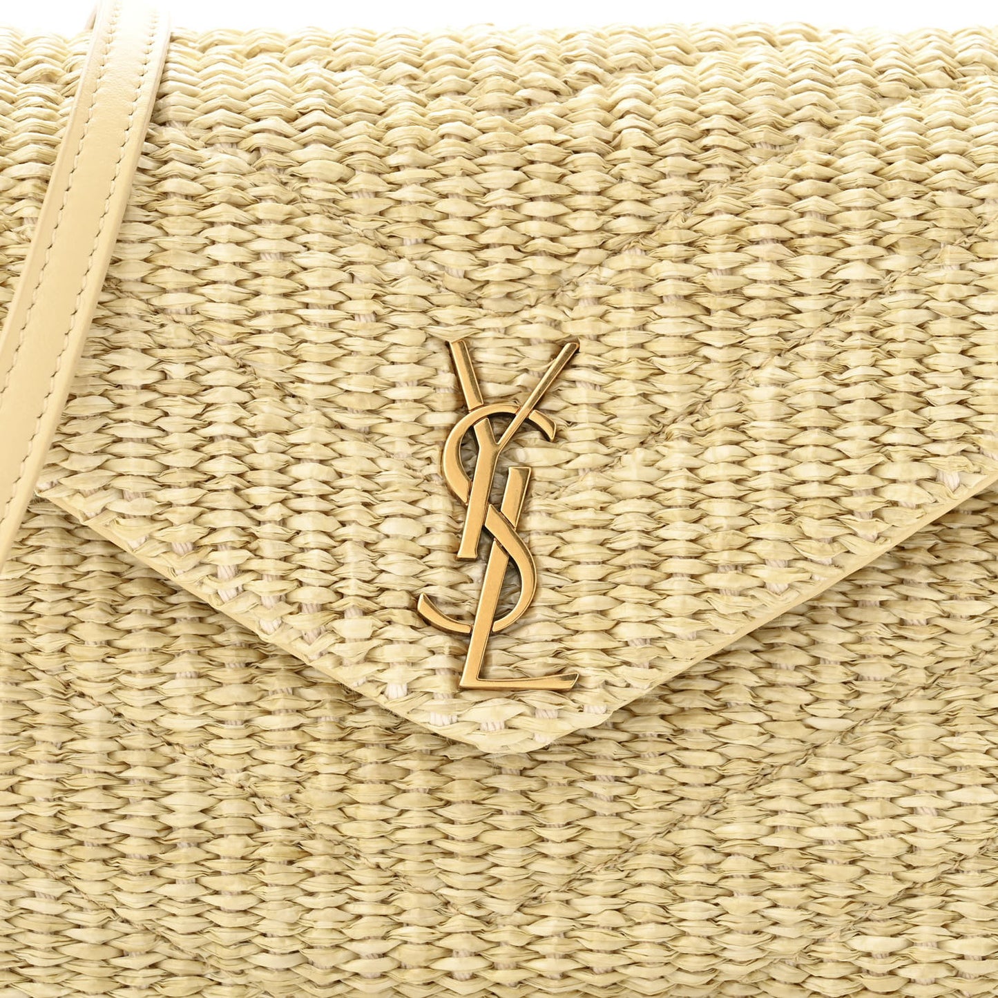 Raffia Monogram Toy Loulou Chain Satchel Naturale