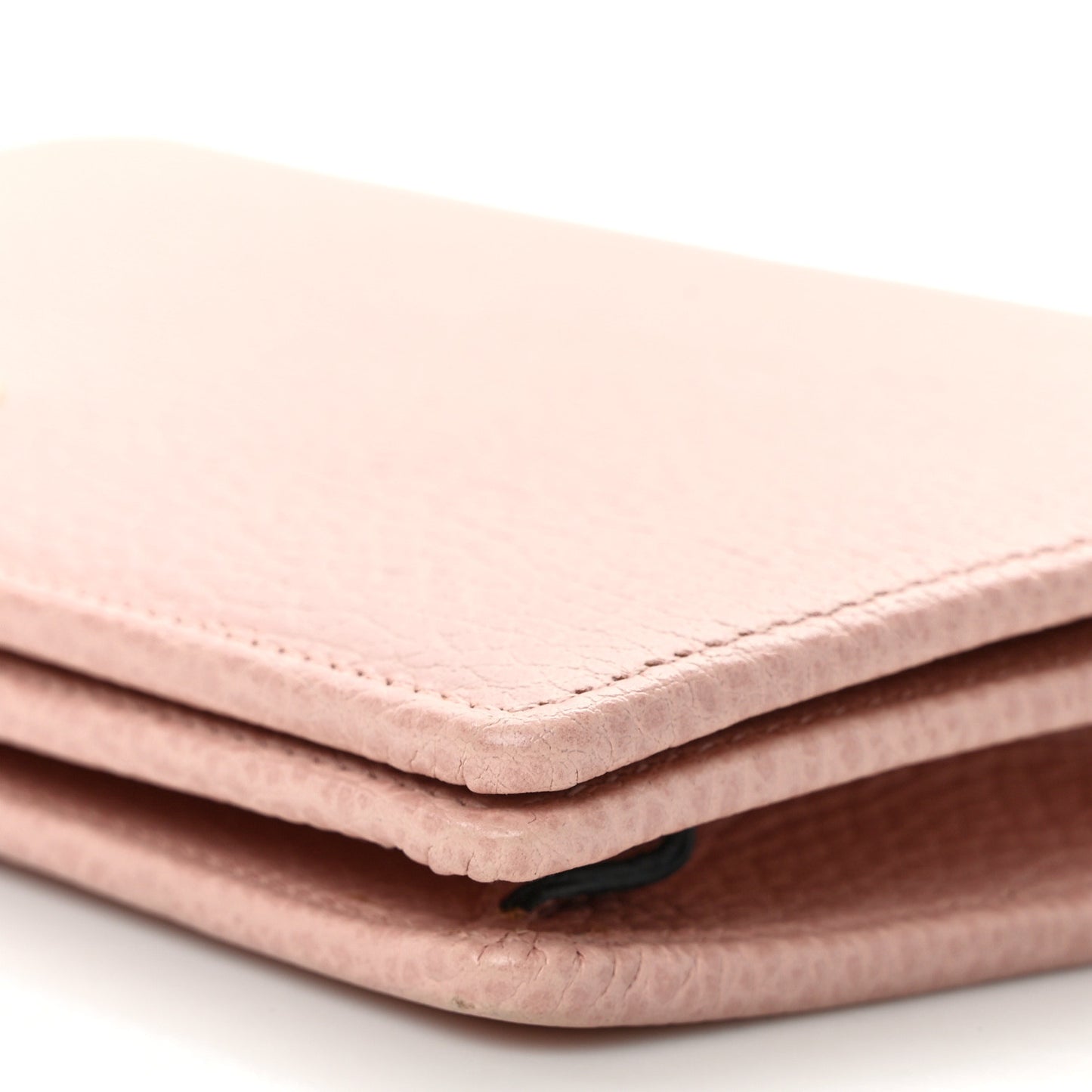 Dollar Calfskin Mini GG Marmont Chain Wallet Perfect Pink
