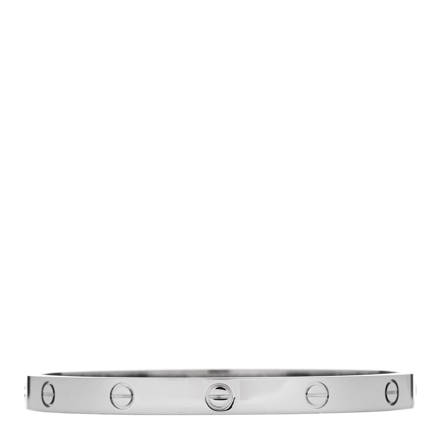 Cartier 18K White Gold LOVE Bracelet 19 3 of 9