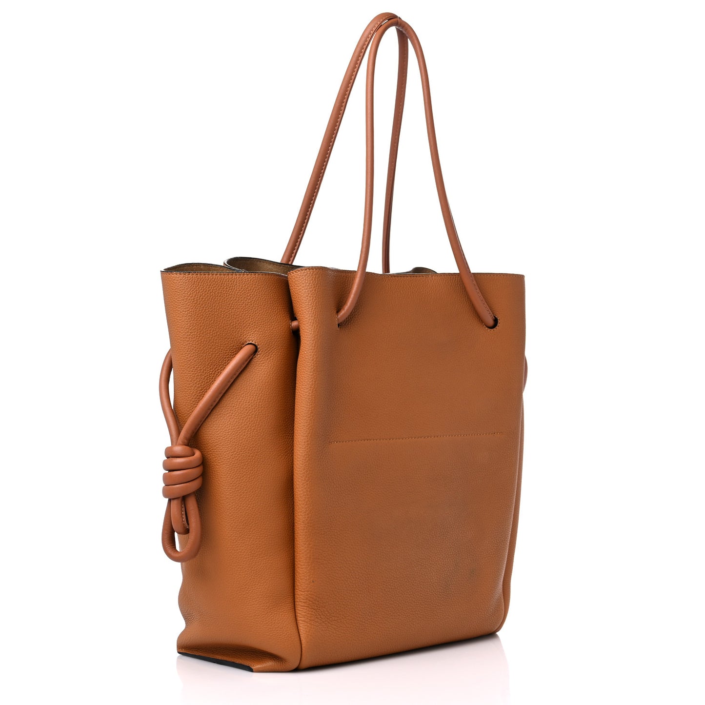 Calfskin Medium Flamenco Knot Bag Tan Light Caramel
