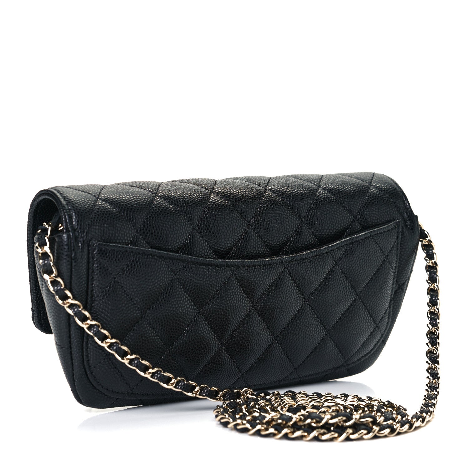 Chanel Caviar Quilted Glasses Case With Chain Black 2 of 8