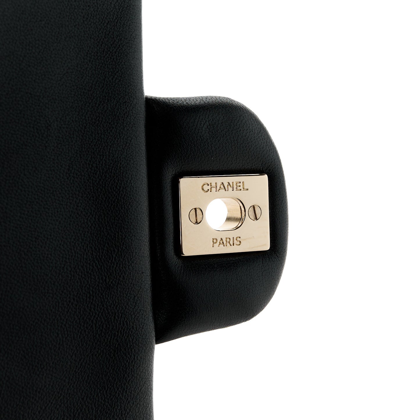 Lambskin Quilted Flap Clutch Black