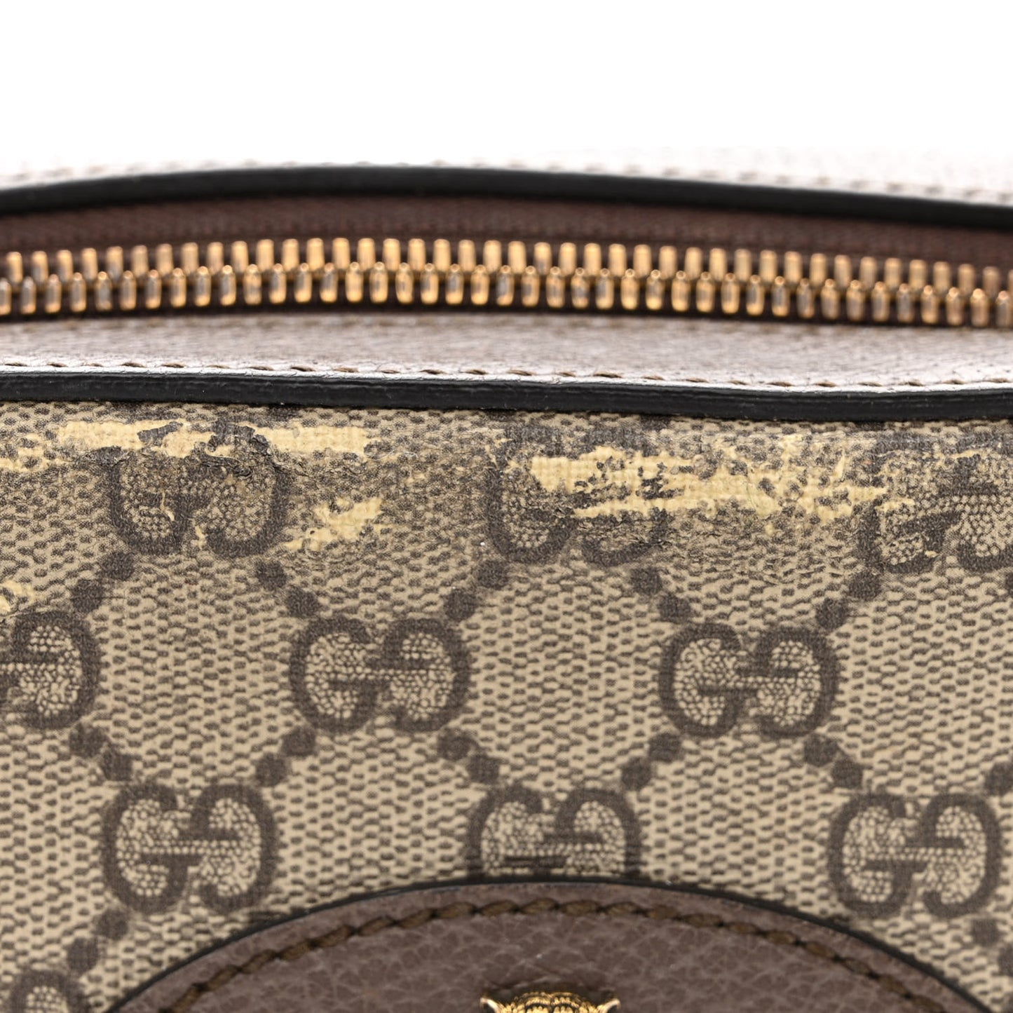 GG Supreme Monogram Web Neo Vintage Shoulder Bag Beige New Acero Crop