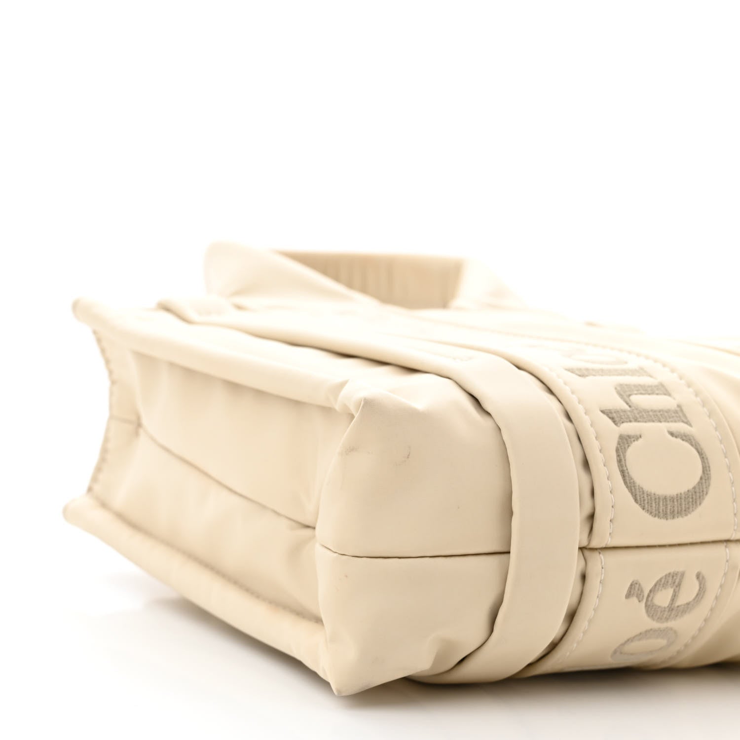 Chloe Nylon Small Woody Tote Taupe 8 of 9