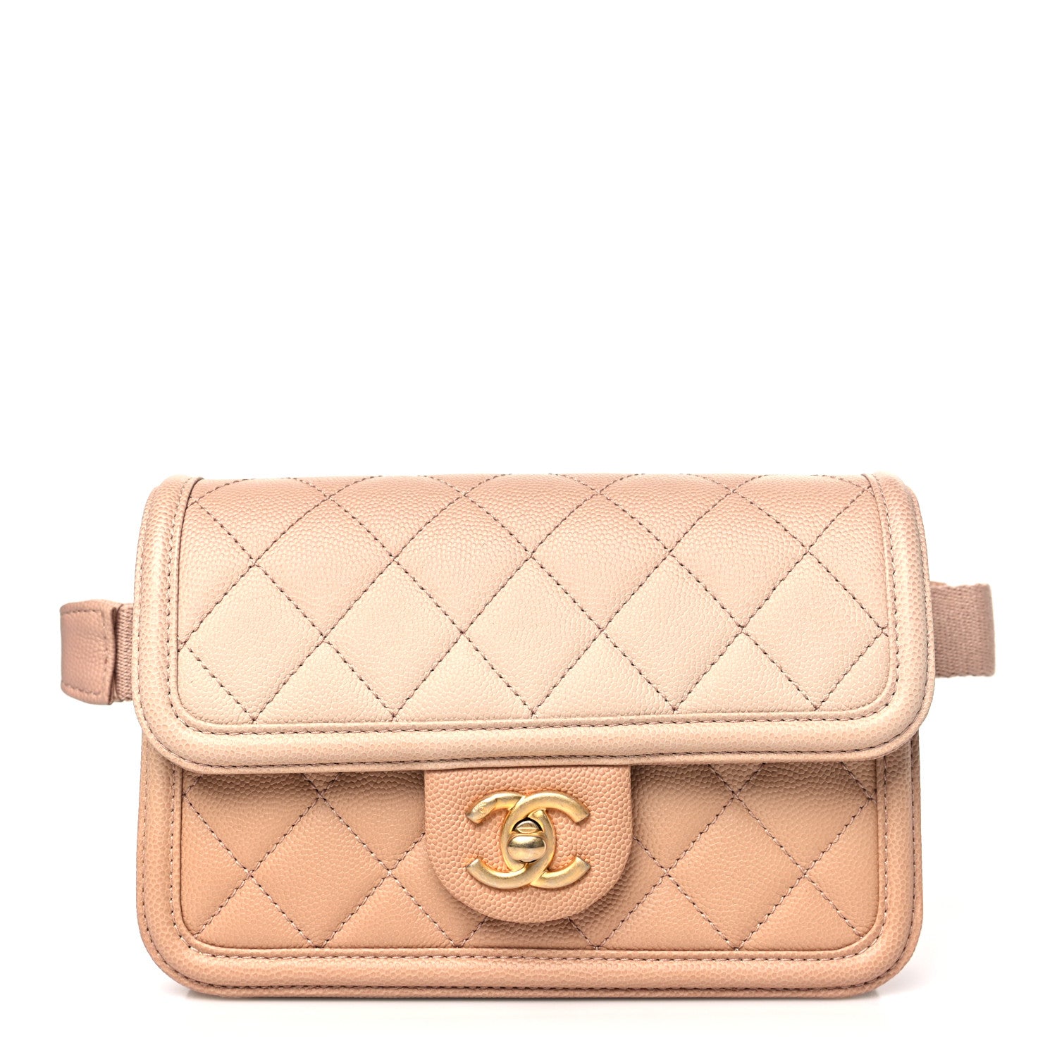 Chanel Caviar Quilted Sunset On The Sea Waist Bag Beige 1615528