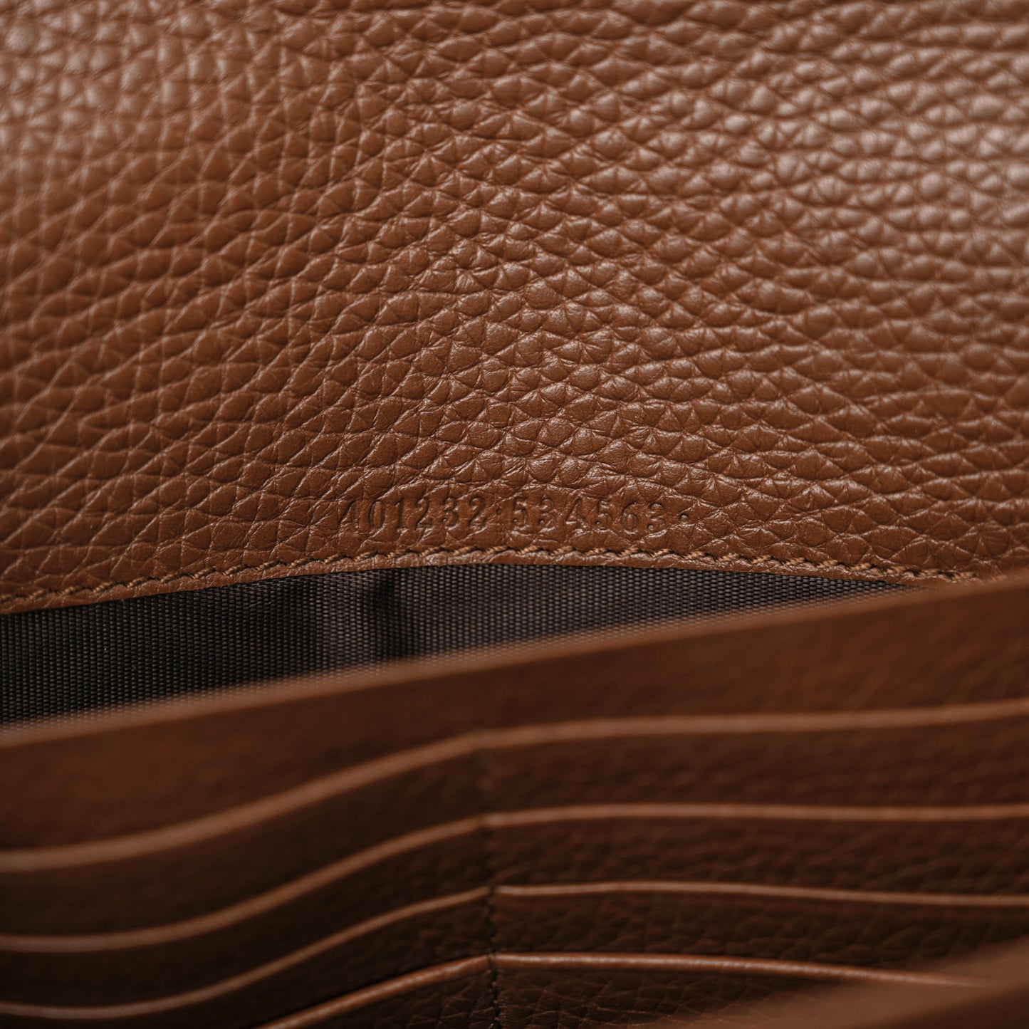 Cellarius Calfskin GG Marmont Chain Wallet Nut Brown