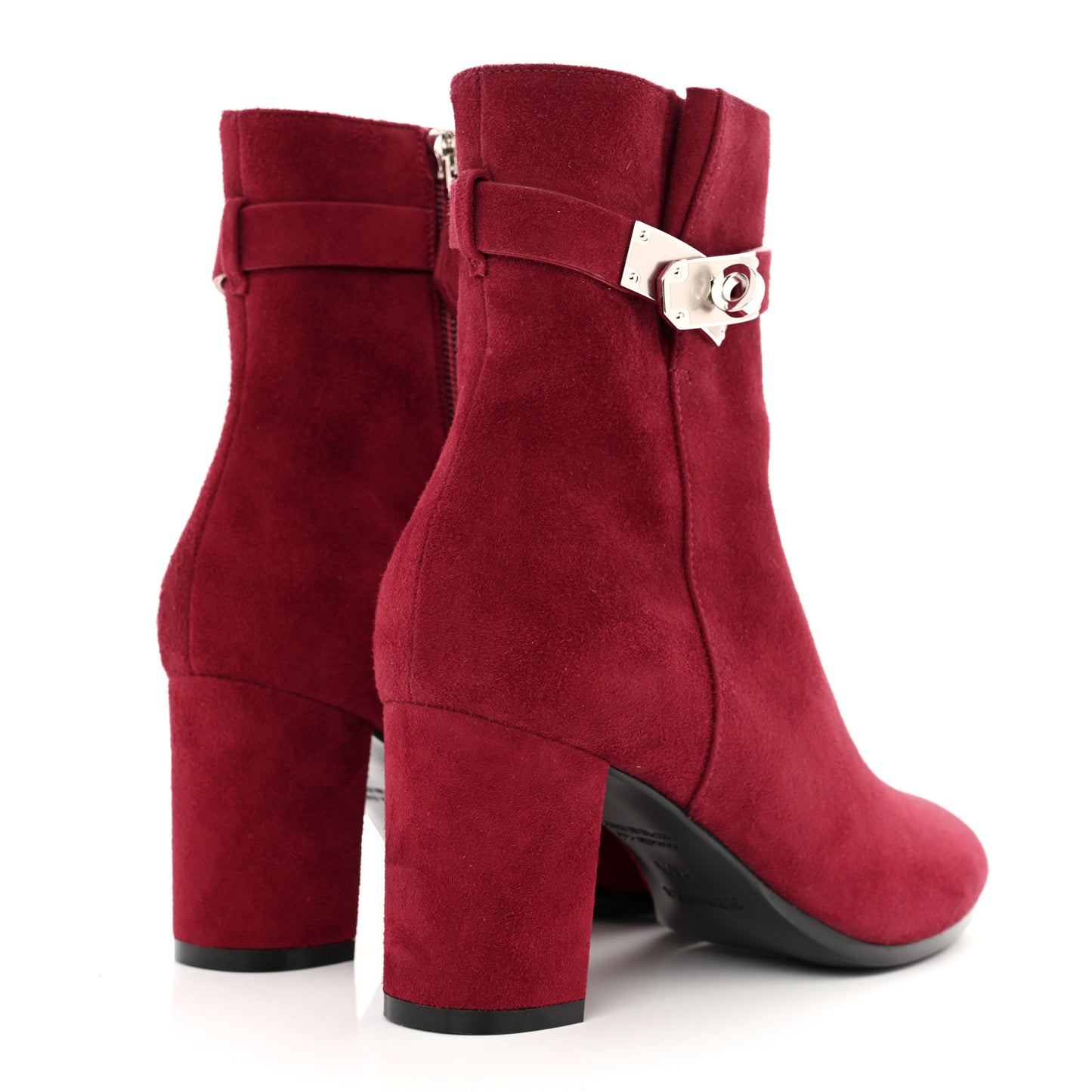 Suede Goatskin Saint Germain Ankle Boots 36.5 Rouge Tibetain