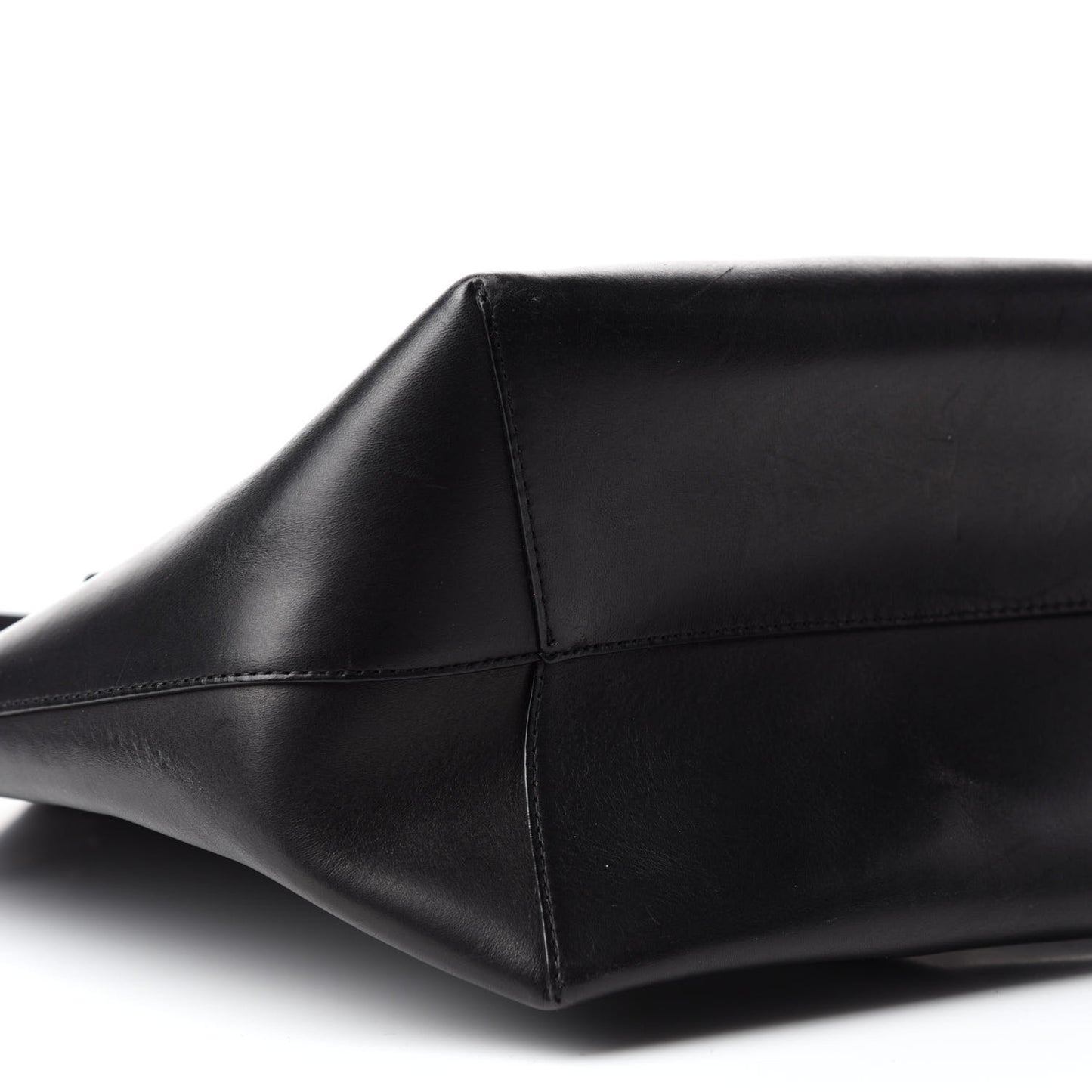 Vegetable Tanned Calfskin Bucket Bag Black Ballerina