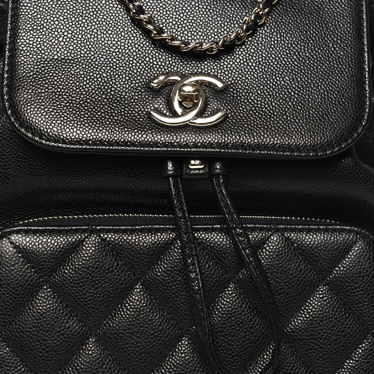 Caviar Quilted Business Affinity Backpack Black
