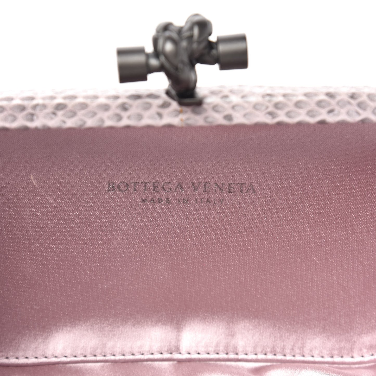 Satin Intreccio Impero Ayers Knot Clutch Lilac