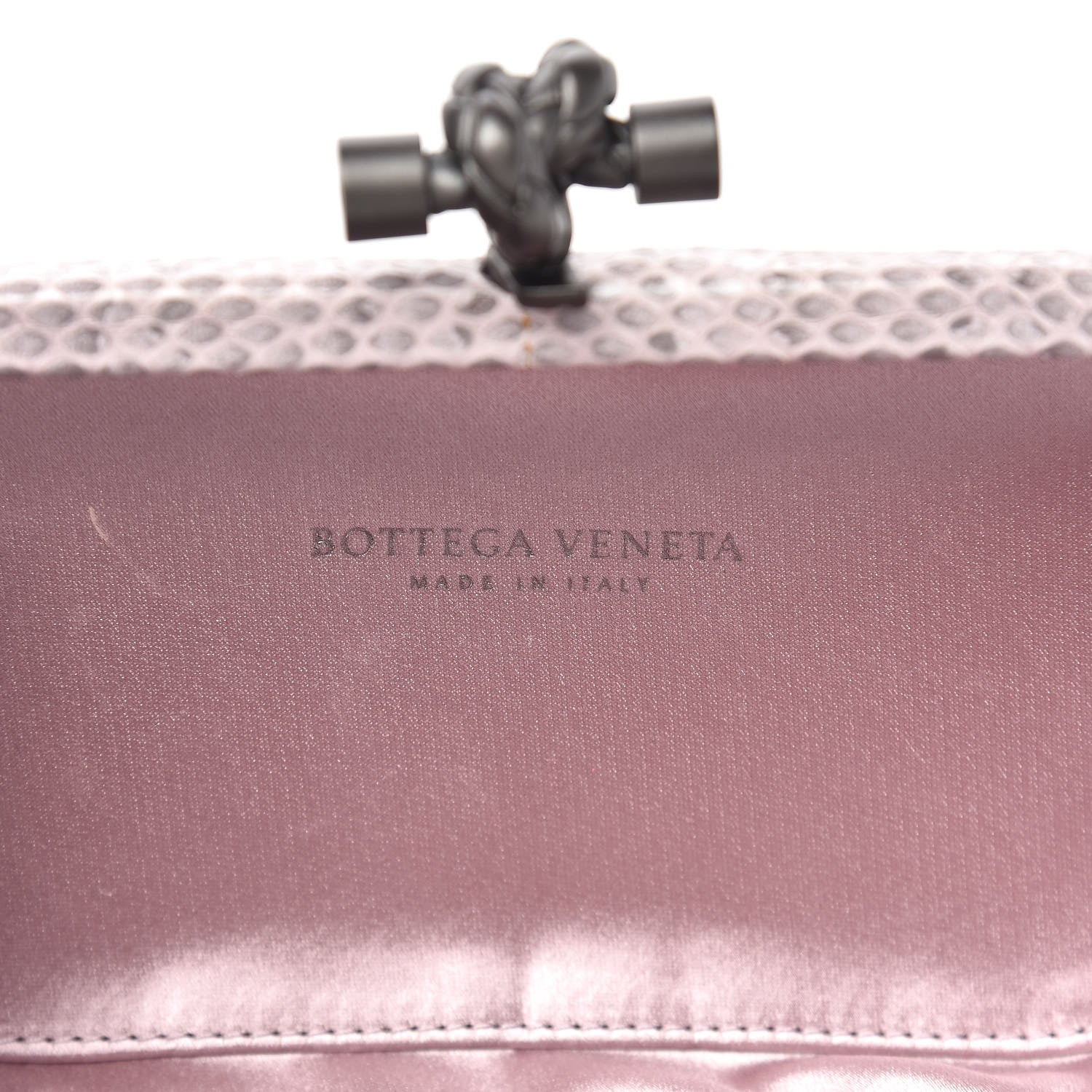 Bottega Veneta Satin Intreccio Impero Ayers Knot Clutch Lilac 6 of 10