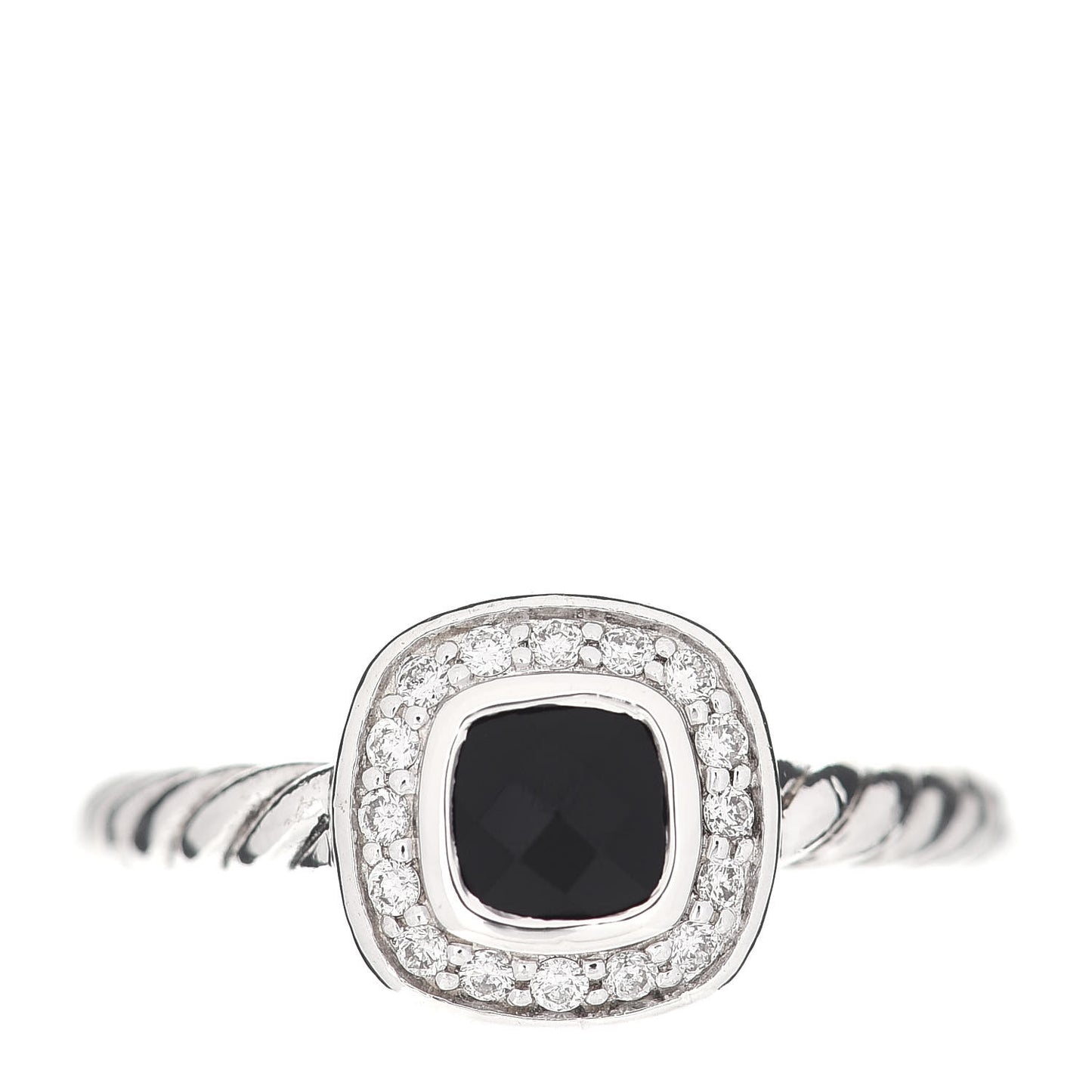 Sterling Silver Diamond Black Onyx 4mm Albion Kids Ring 41 2