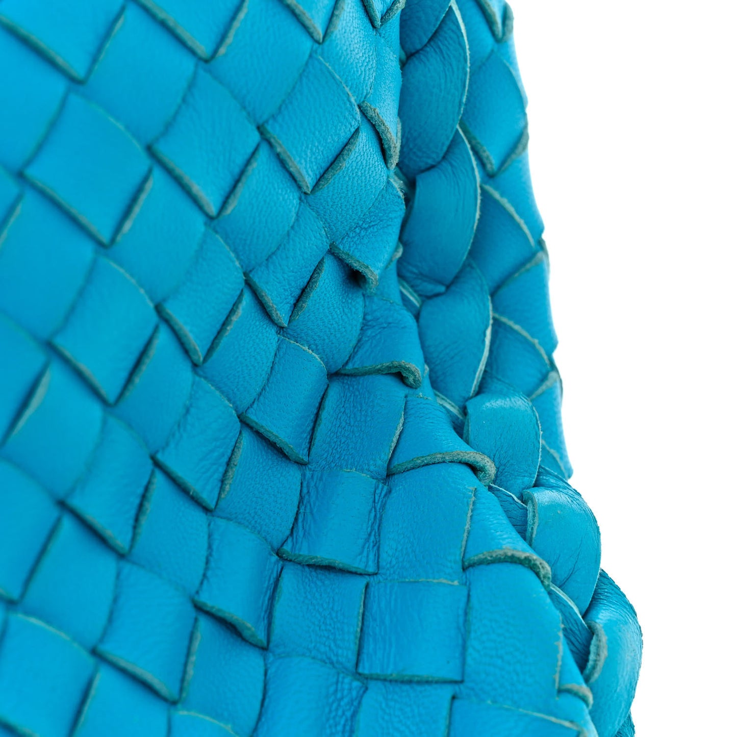 Nappa Intrecciato Medium Veneta Hobo Turquoise