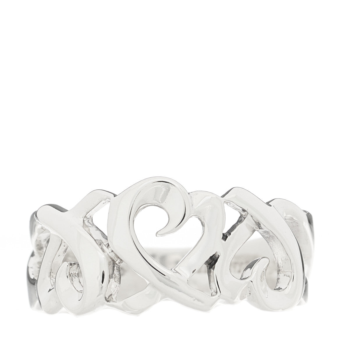 Sterling Silver Paloma Picasso Loving Heart Band Ring 52 6