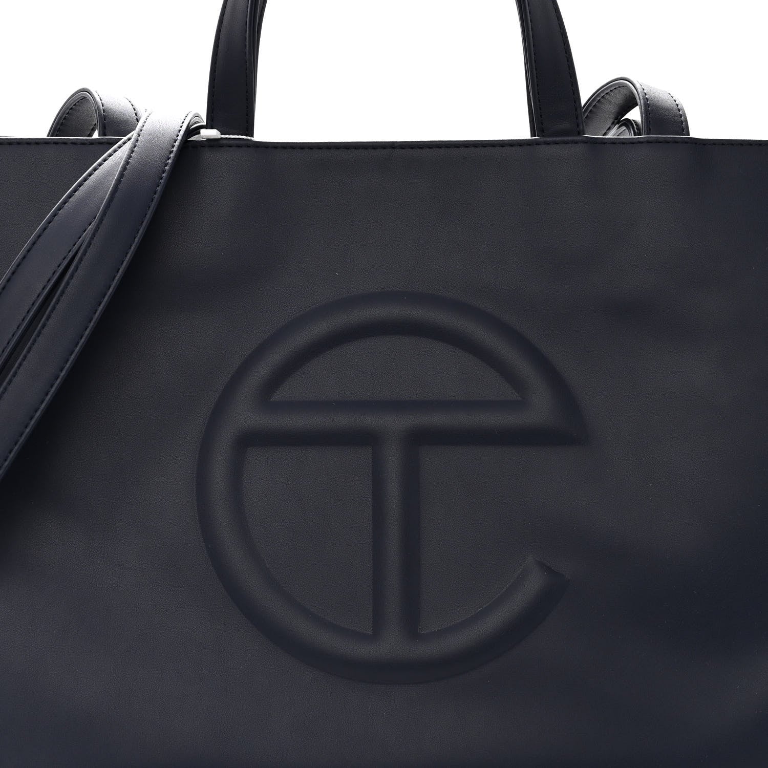 Telfar Vegan Leather Medium Shopping Bag Navy 7 of 9