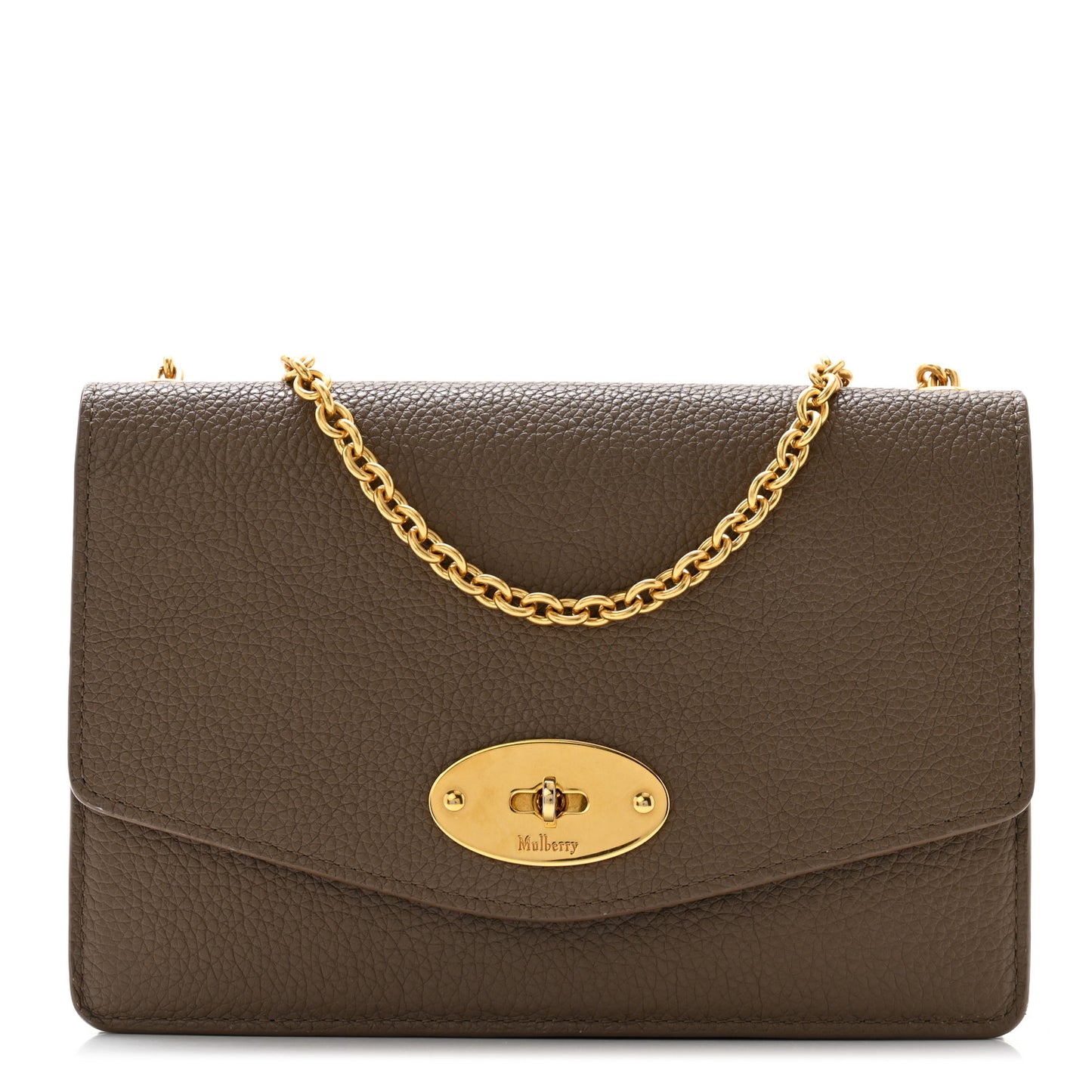 Small Classic Grain Calfskin Small Darley Clay
