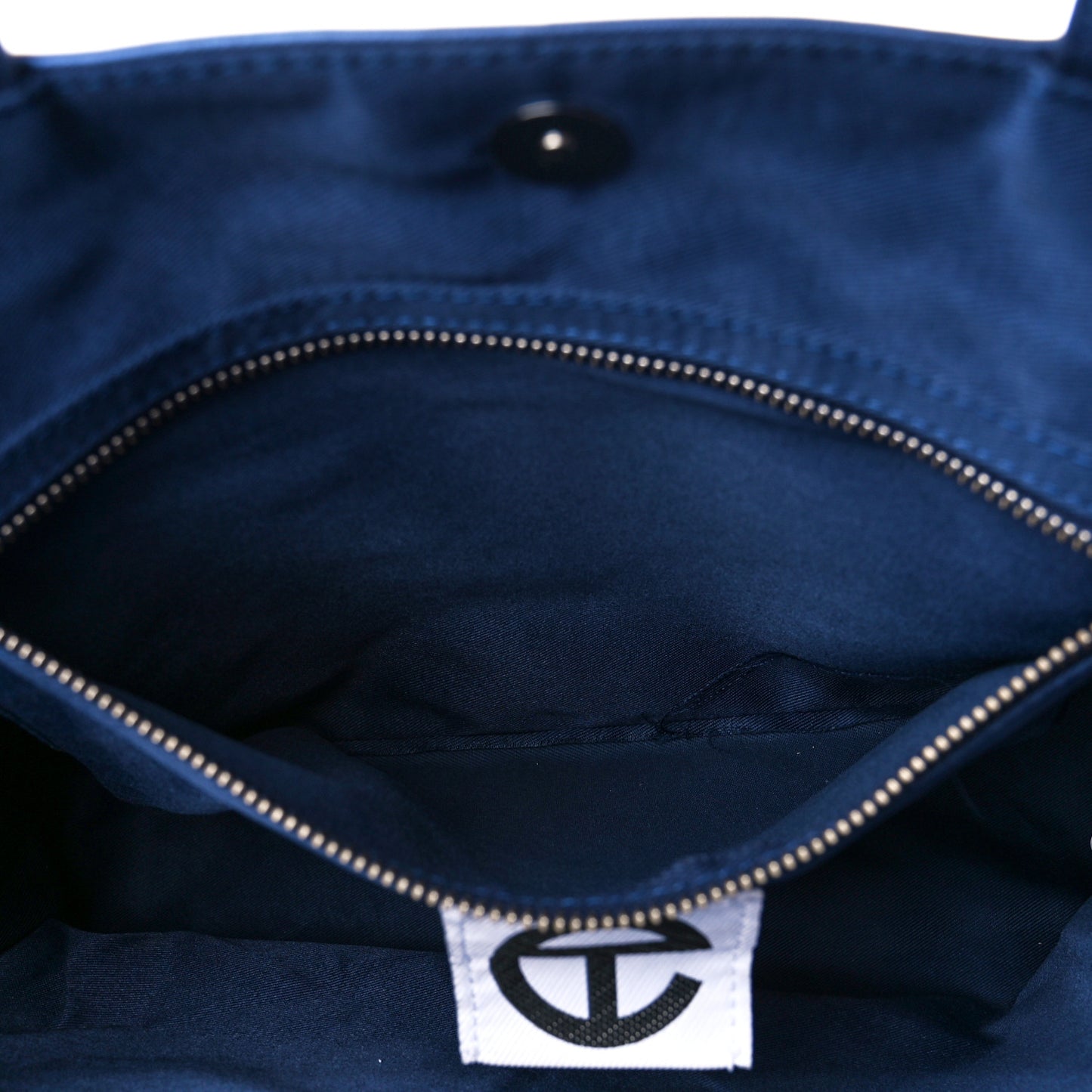 Metallic Vegan Leather Medium Shopping Bag Cobalt
