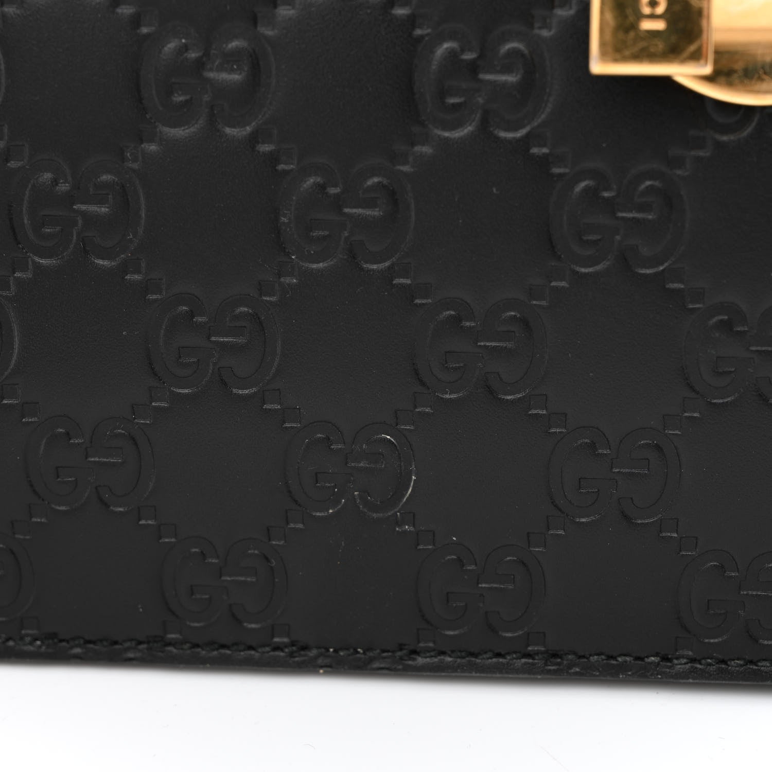 Gucci Guccissima Signature Medium Sylvie Top Handle Bag Black 15 of 19